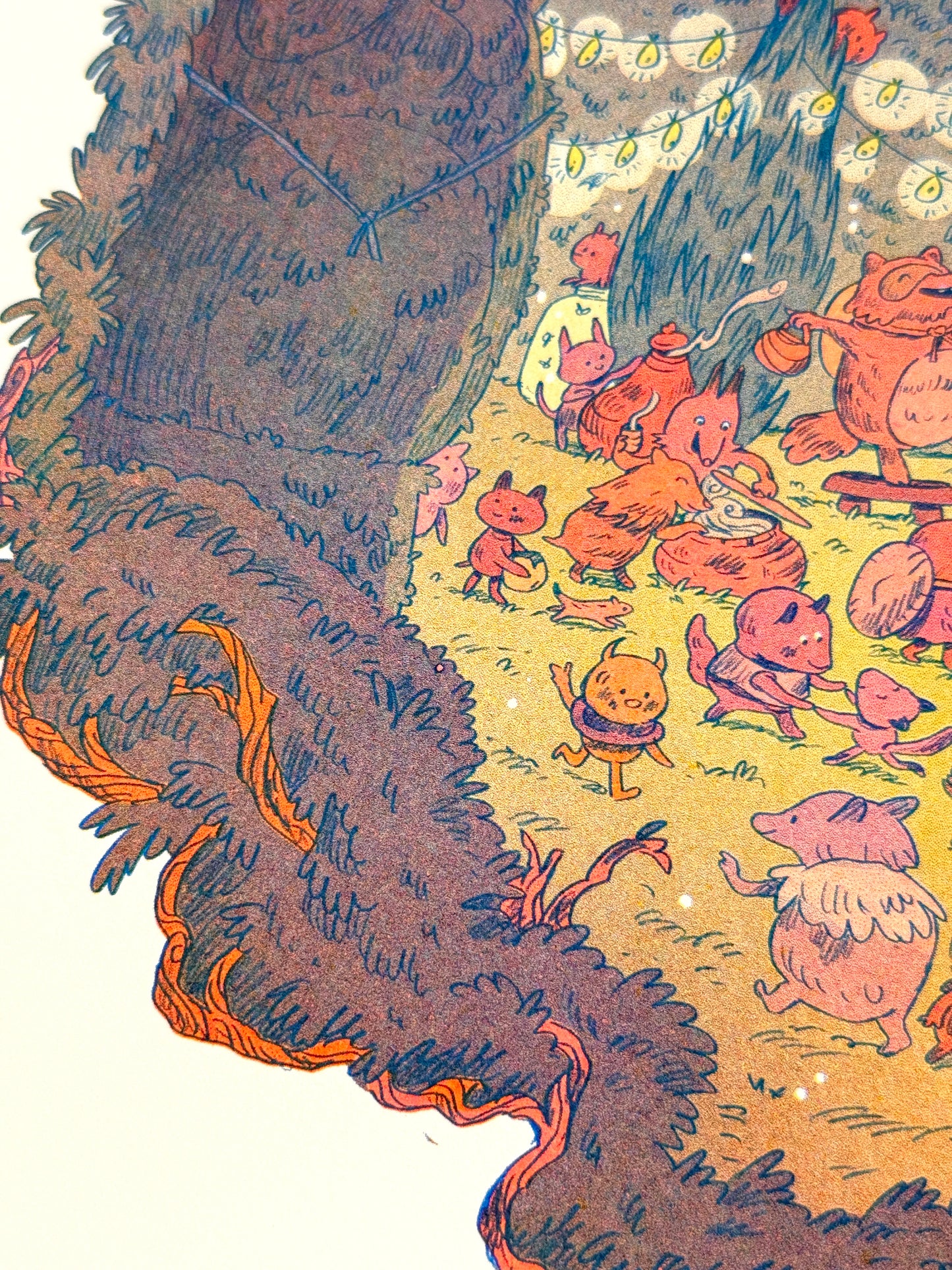 Maze's End Small Riso Print