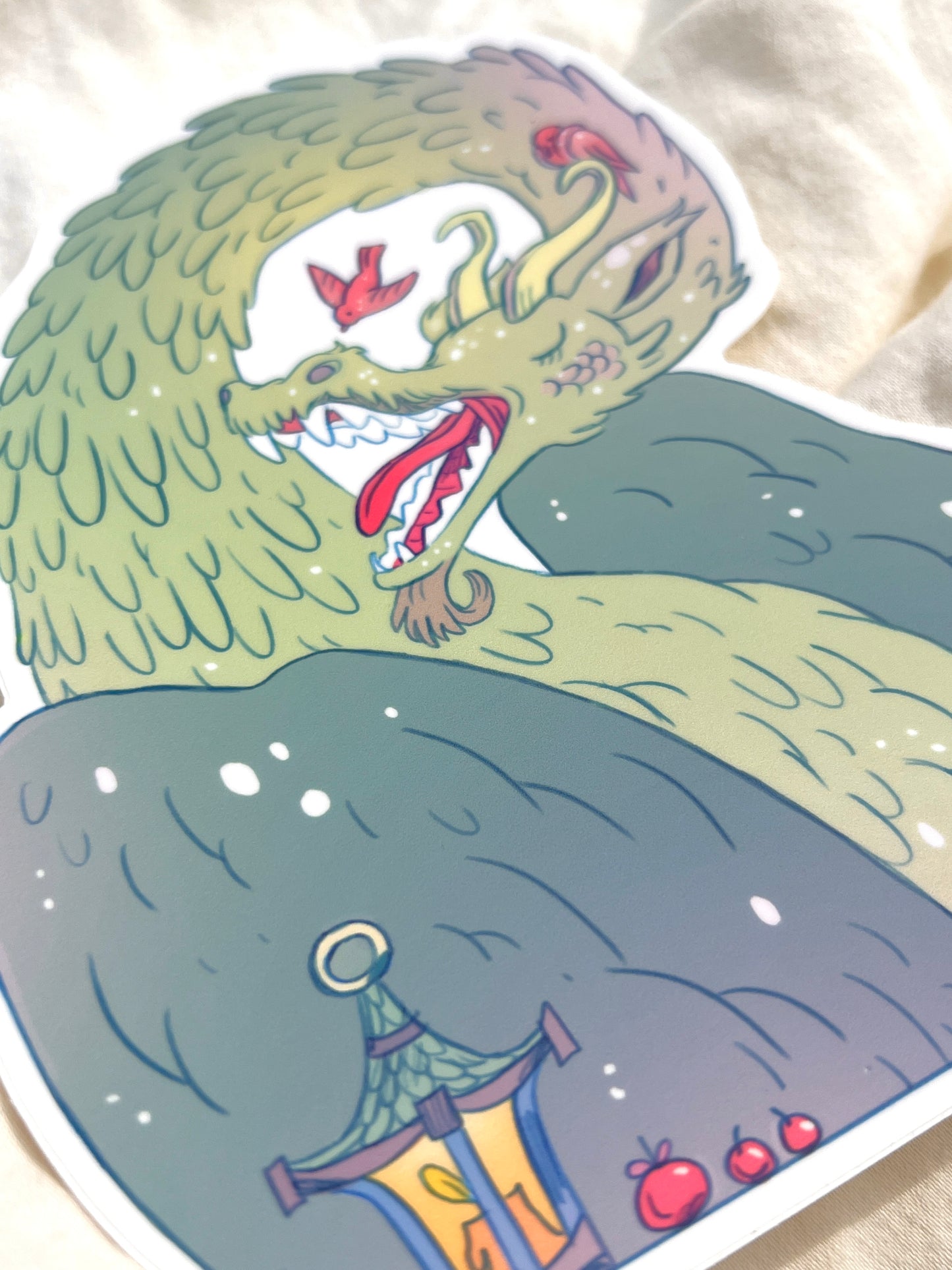 Winter Dragon Large Sticker