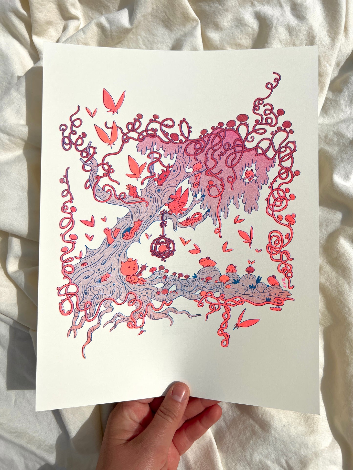 Forest Bugs Riso Print