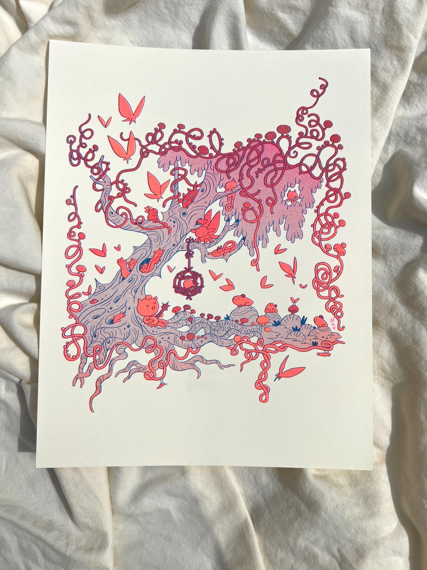 Forest Bugs Riso Print