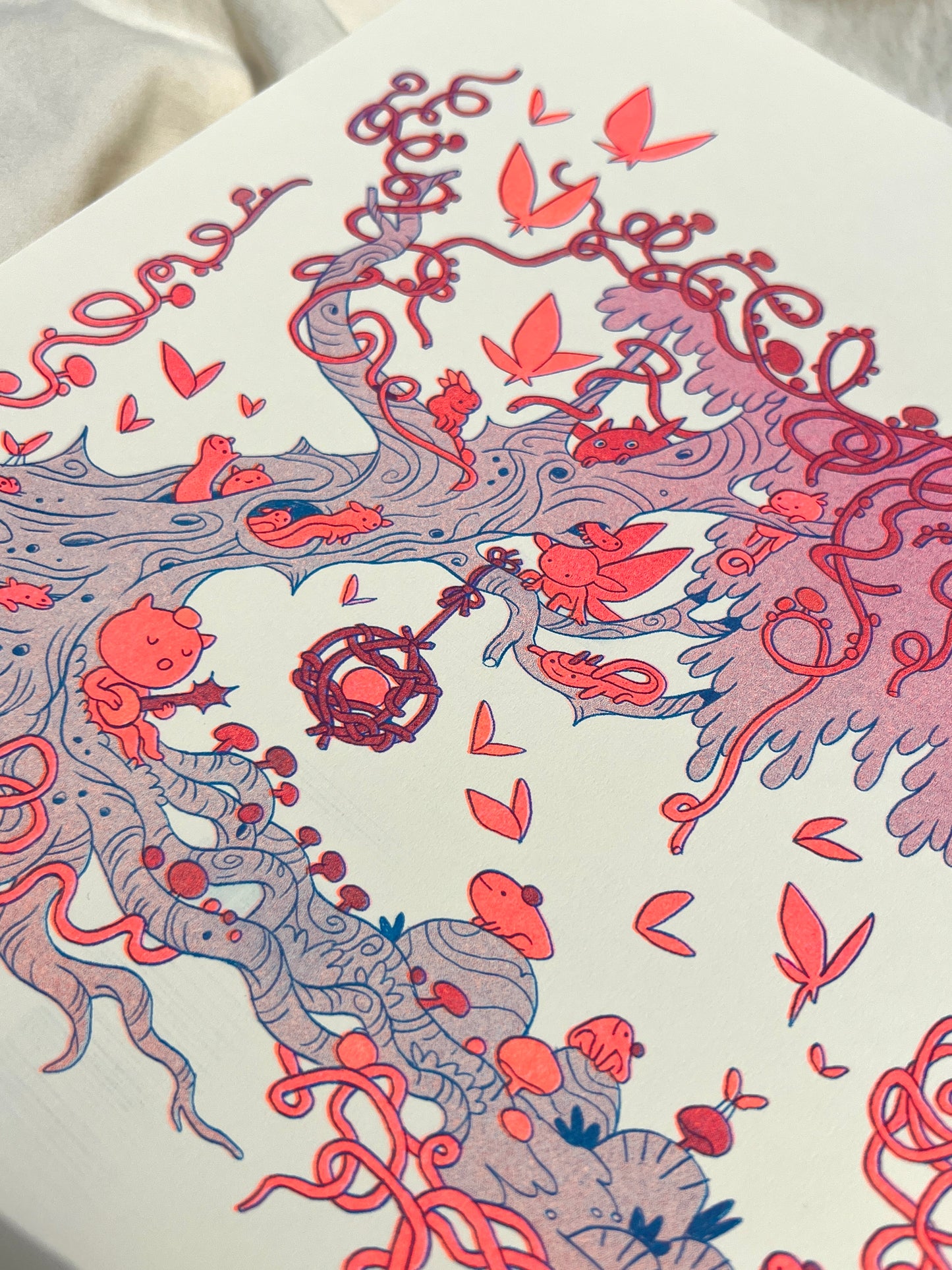 Forest Bugs Riso Print