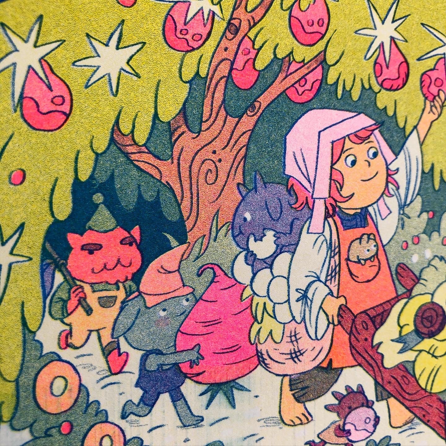 On The Mountain Garden Trail Riso Print