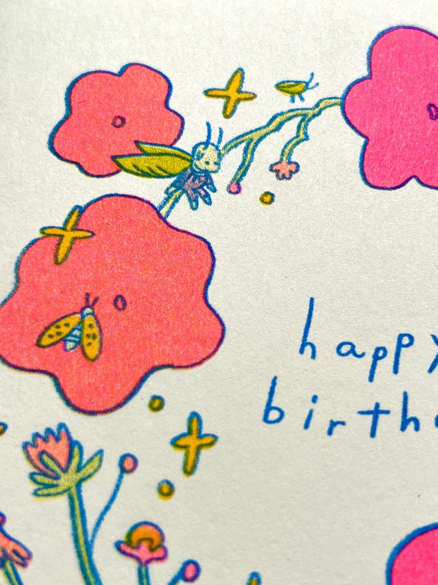 Happy Birthday - Little Bugs Riso Card