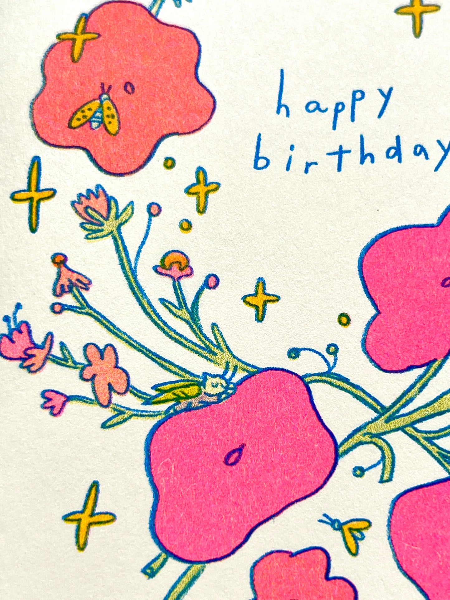 Happy Birthday - Little Bugs Riso Card