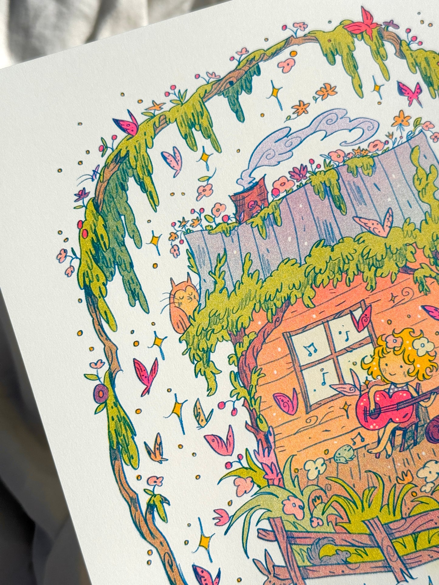 My Tennessee Mountain Home ~ Small Riso Print