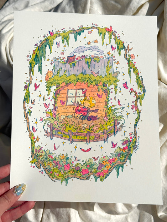 My Tennessee Mountain Home ~ Small Riso Print