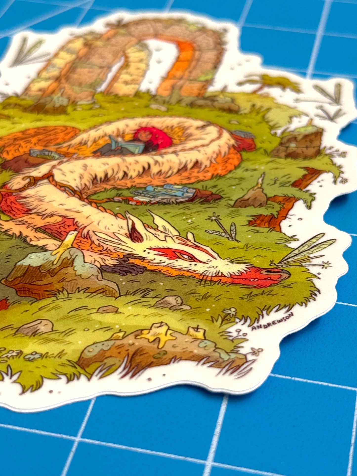 Book Dragon Sticker