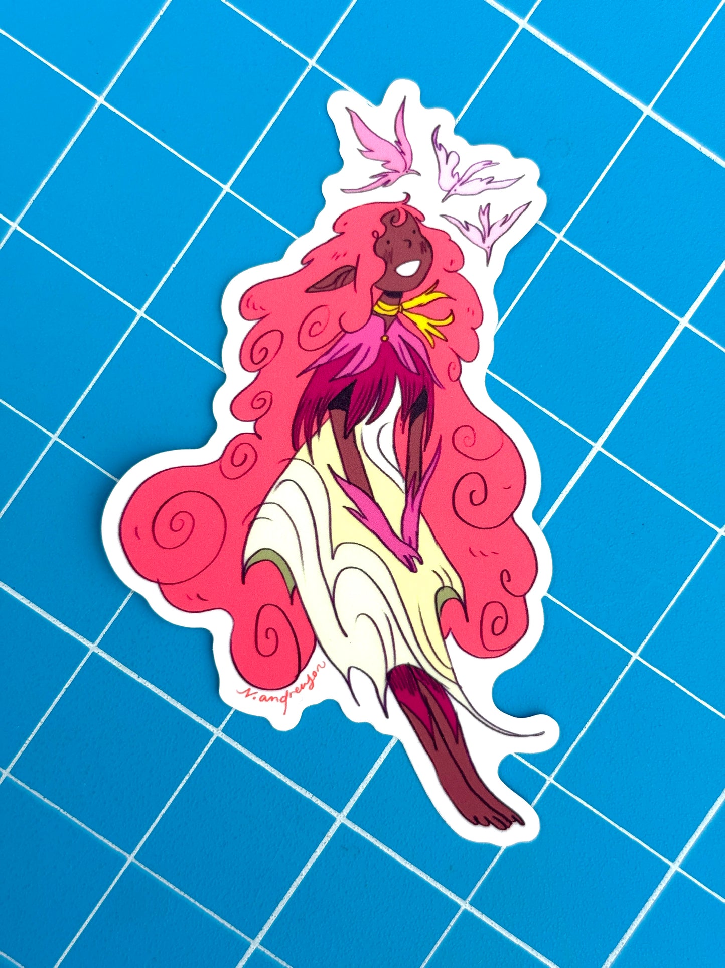 Fairy Girl with Winged Demons Sticker