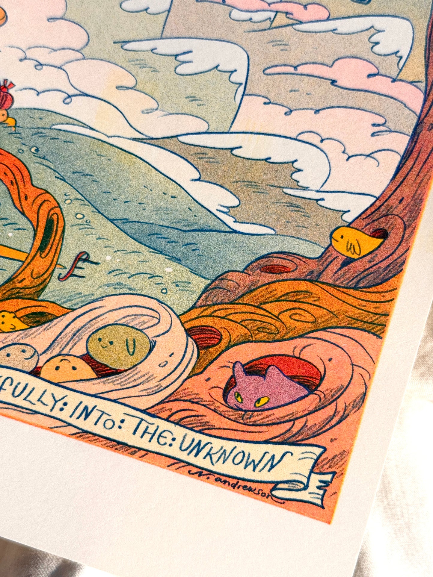 Go Together into the Unknown ~ Diploma Inspired Small Riso Print