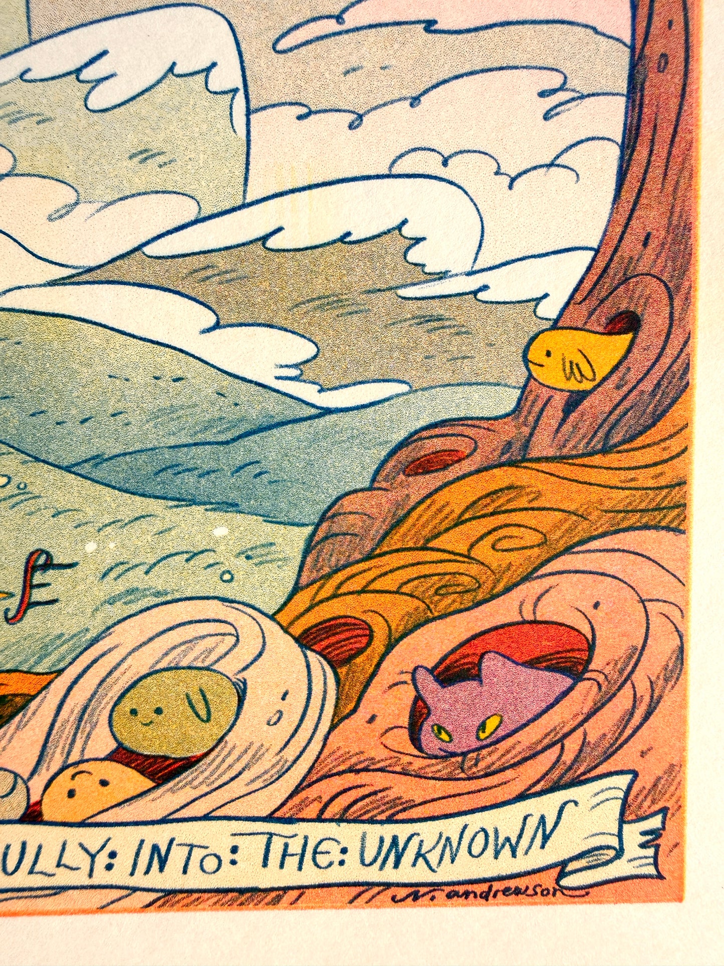 Go Together into the Unknown ~ Diploma Inspired Small Riso Print