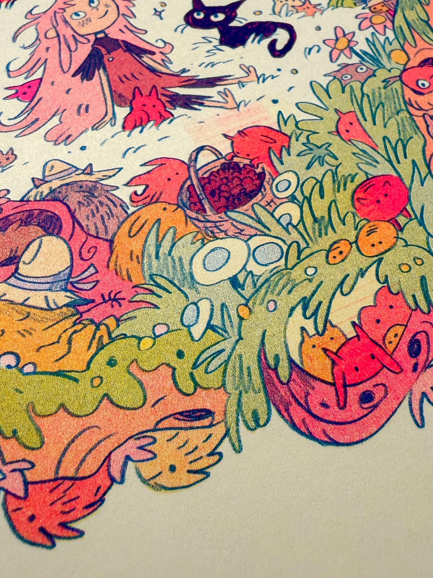 Mamu’s World of Wood Demons and Creek Creatures ~ Riso Print