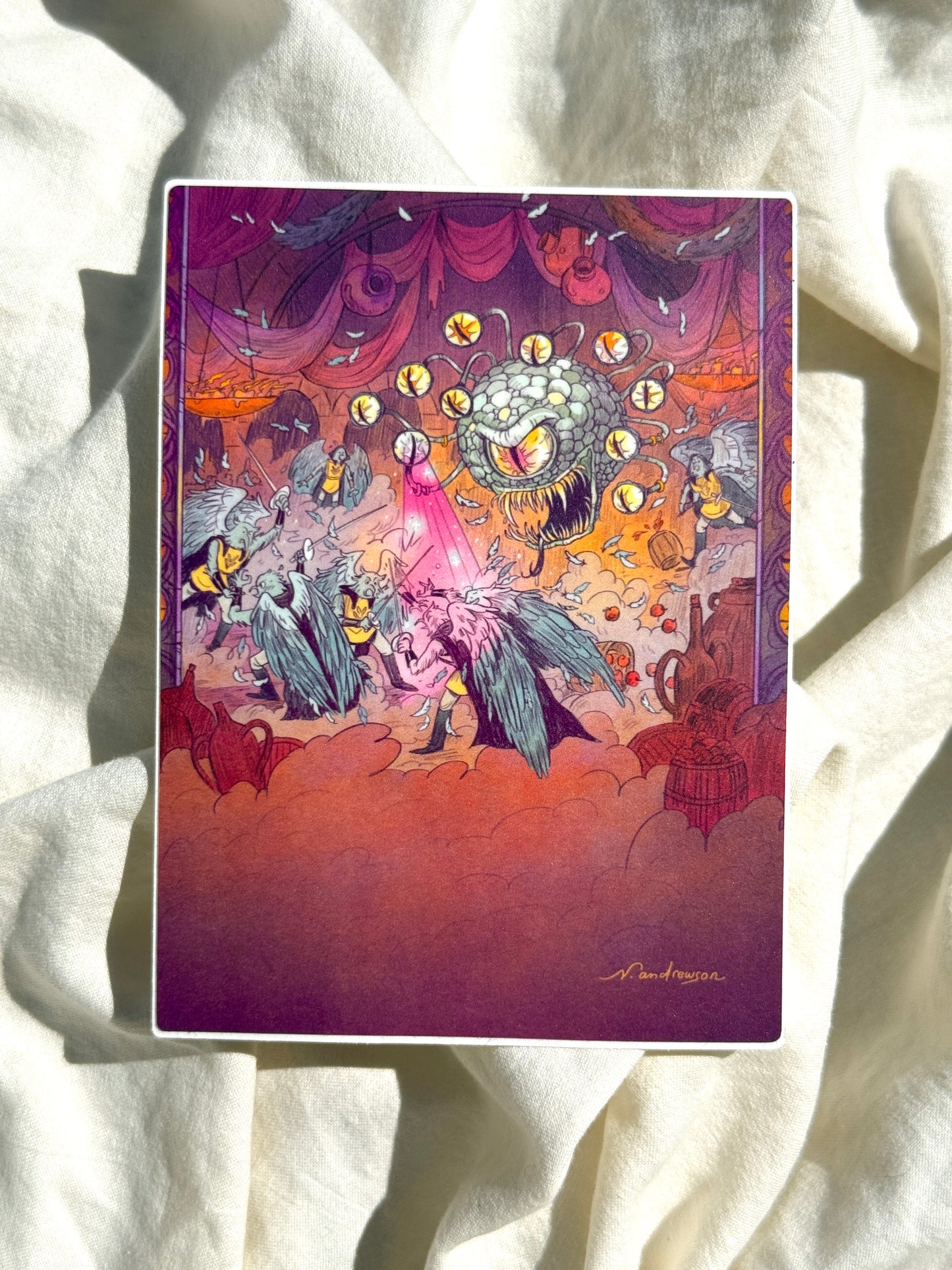 Beholder’s Charm Ray Large Sticker