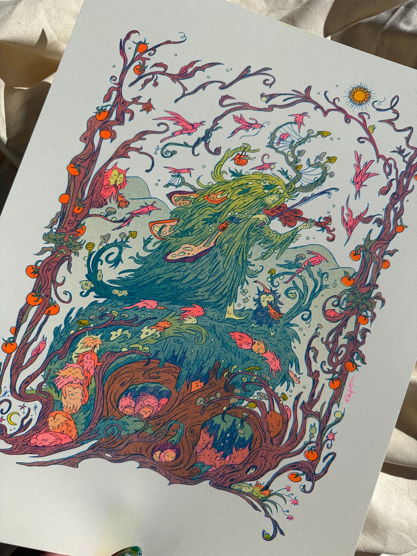 Grandfather Mountain Large Riso Print / Woodfolk Collection