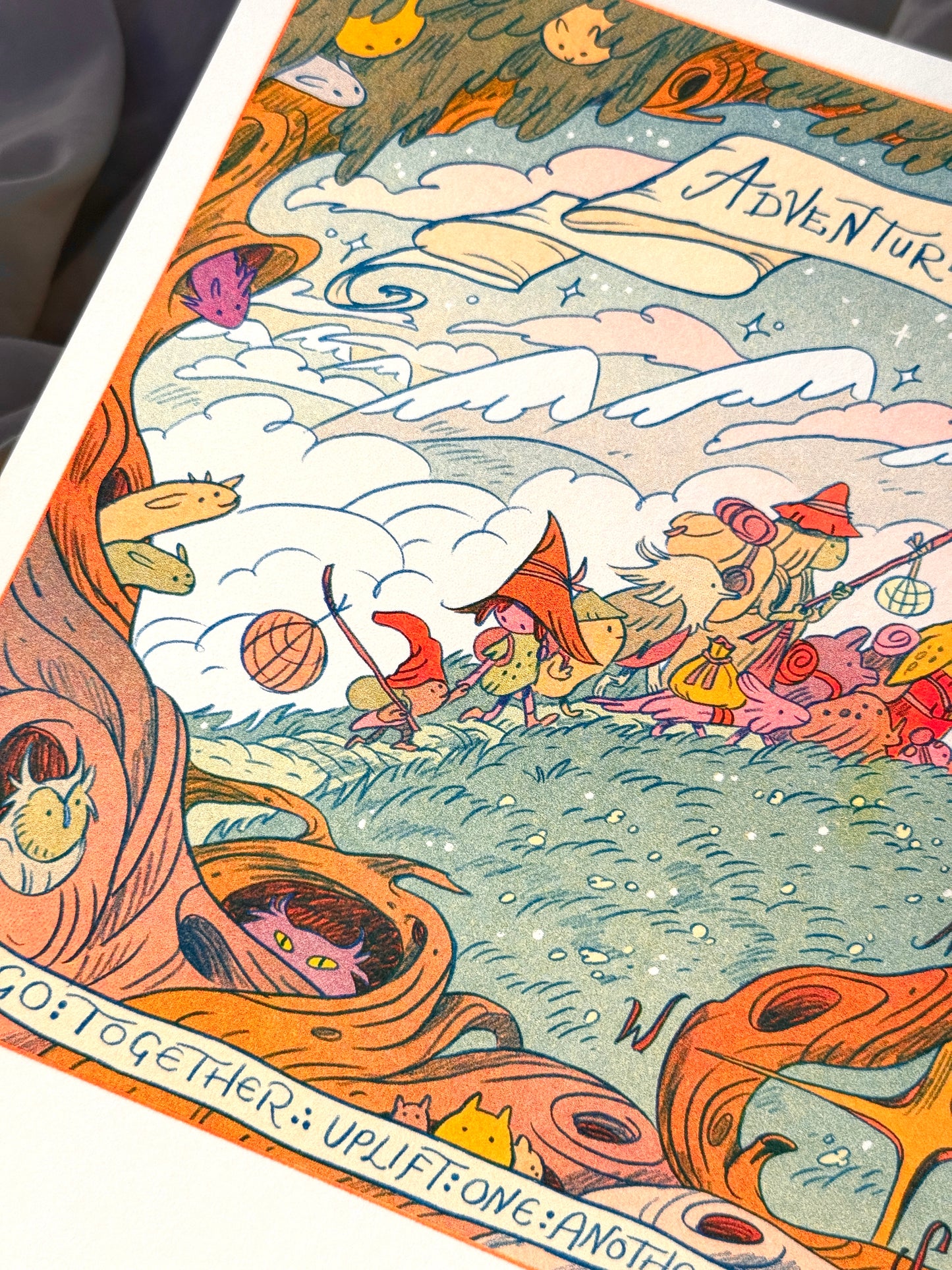 Go Together into the Unknown ~ Diploma Inspired Small Riso Print