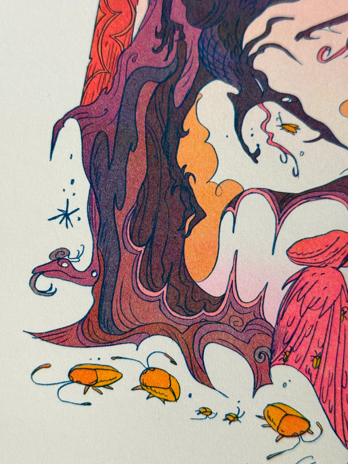 The Fool’s Gold Beetle Large Riso Print / Woodfolk Collection