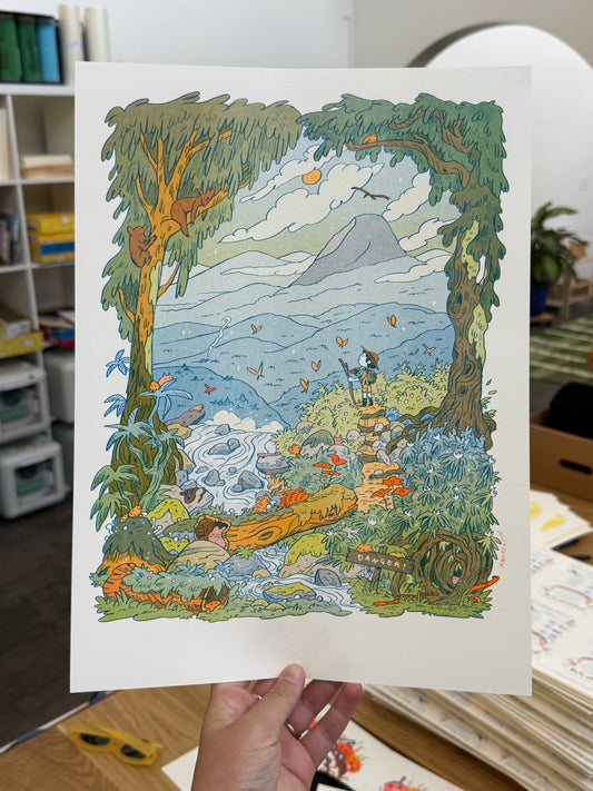 Mountain Dreams Large Riso Print