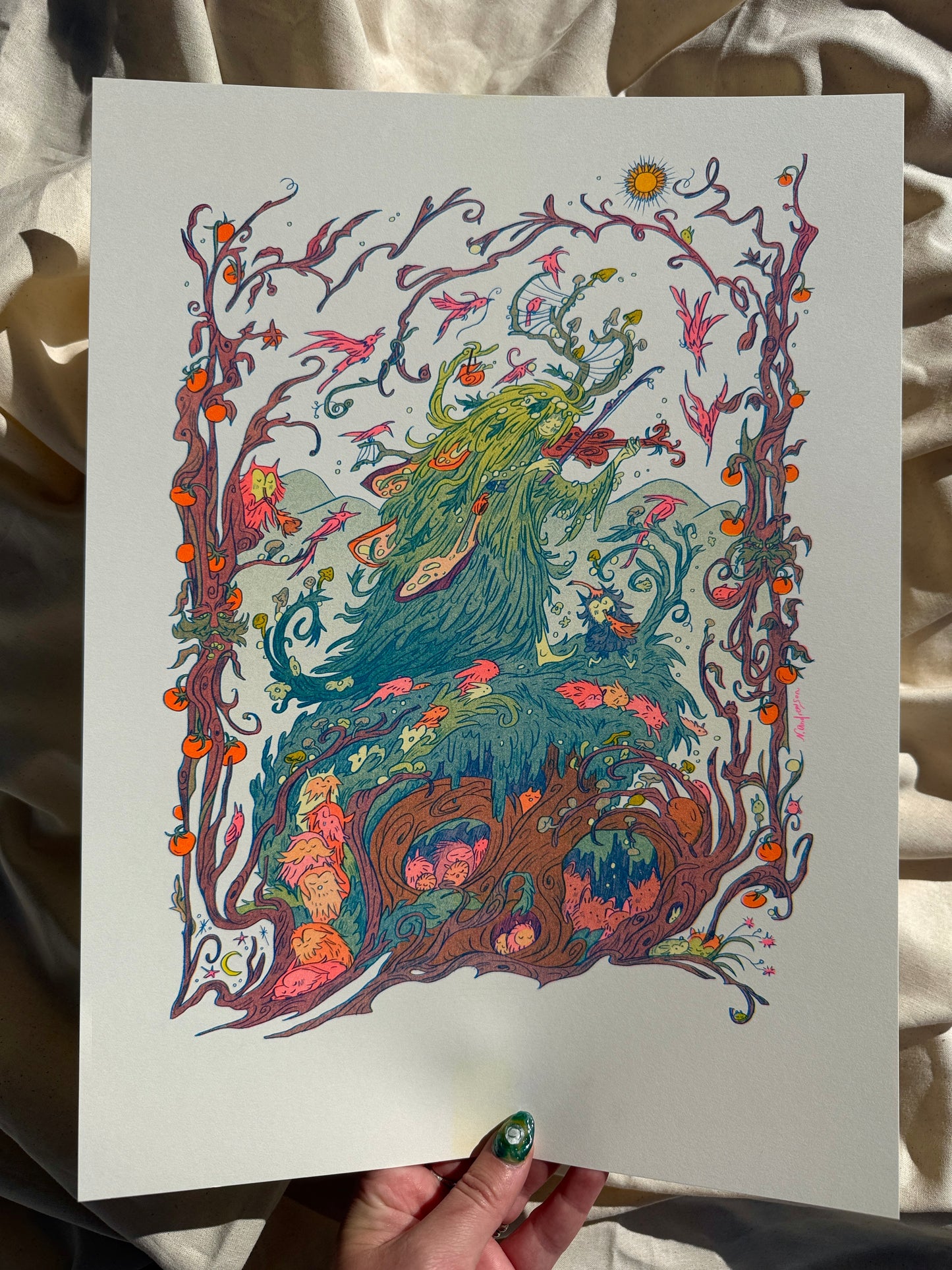 Grandfather Mountain Large Riso Print / Woodfolk Collection