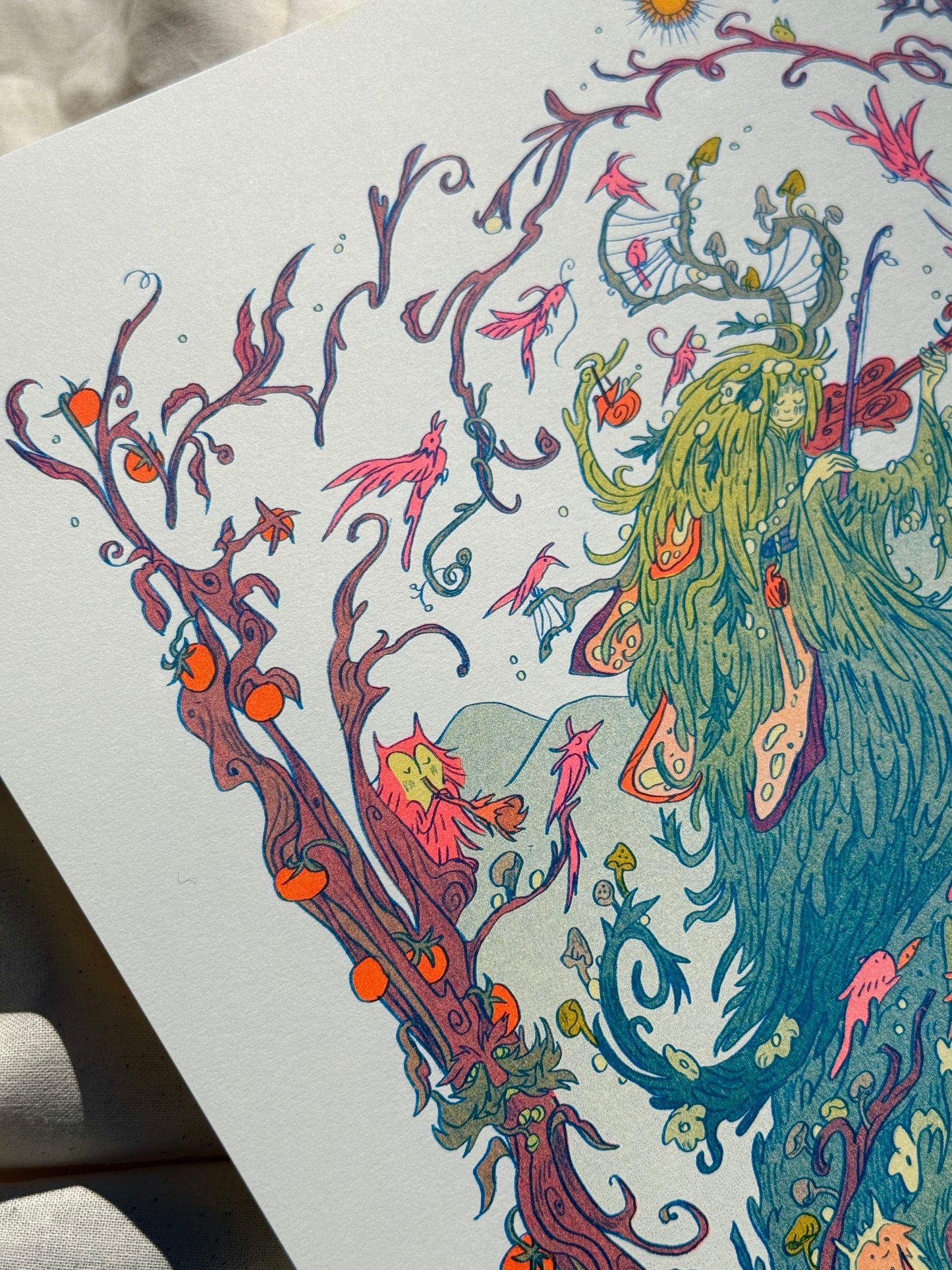 Grandfather Mountain Large Riso Print / Woodfolk Collection