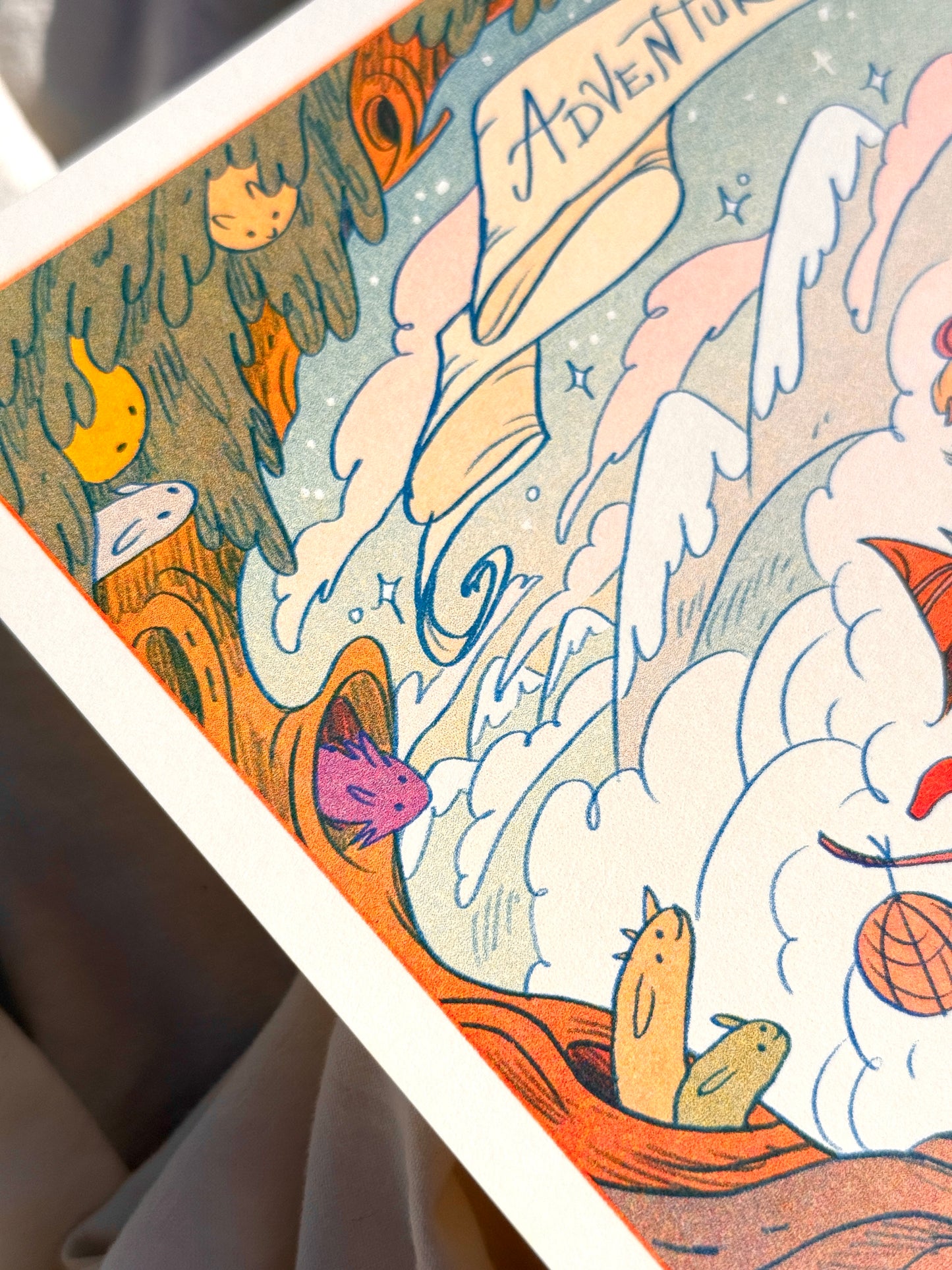 Go Together into the Unknown ~ Diploma Inspired Small Riso Print