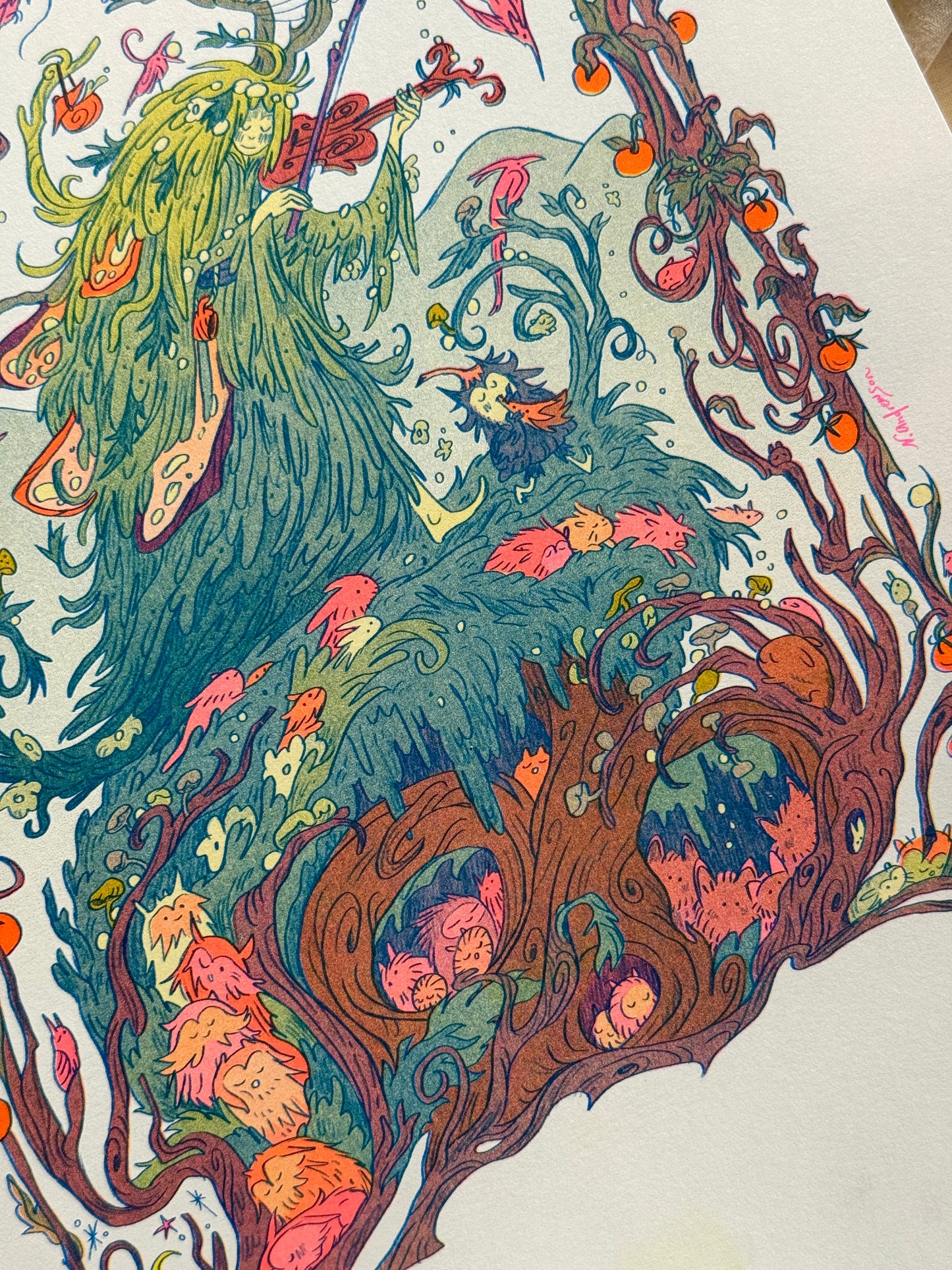 Grandfather Mountain Large Riso Print / Woodfolk Collection