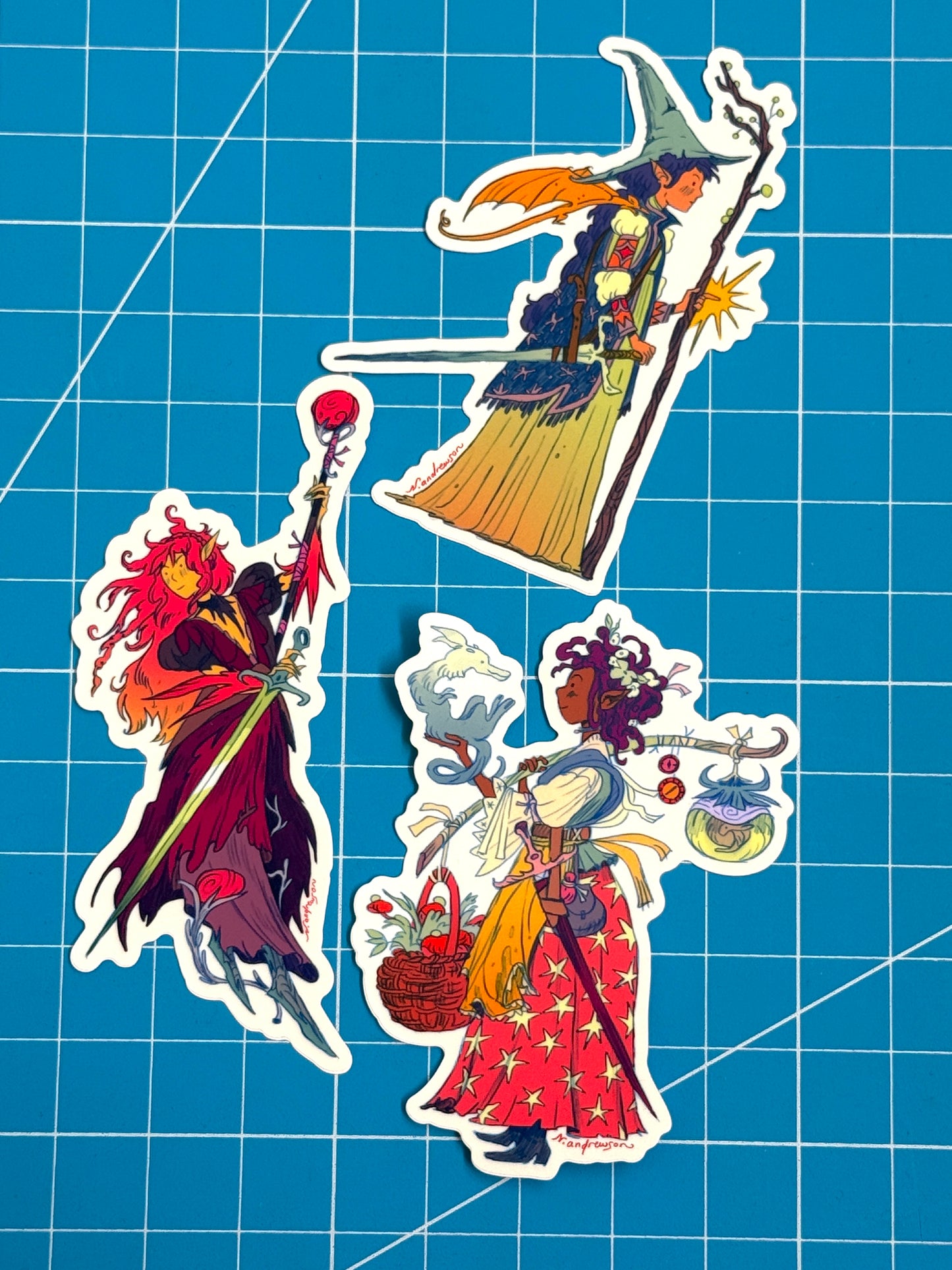 All Three Dragon Witch Stickers