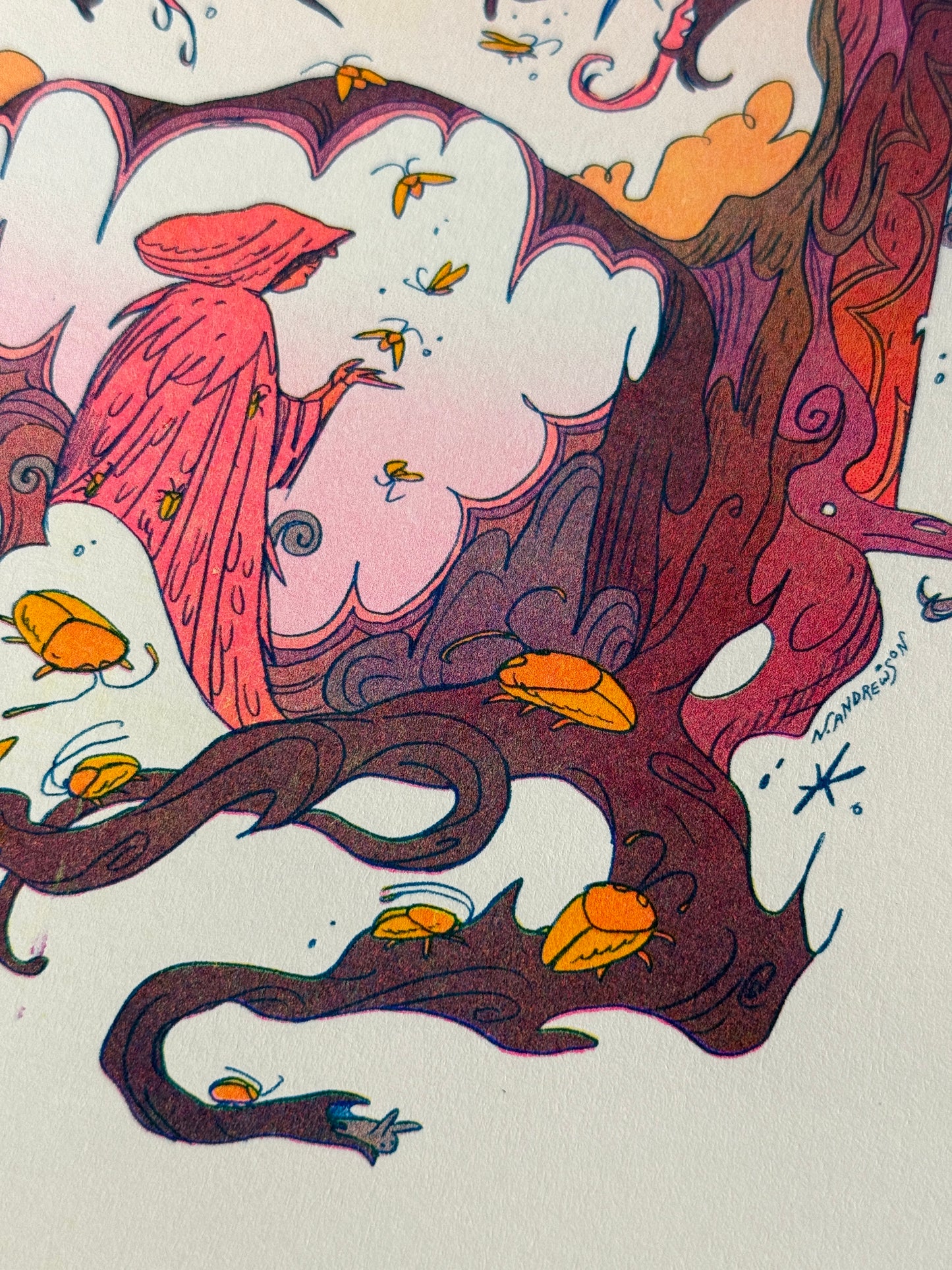 The Fool’s Gold Beetle Large Riso Print / Woodfolk Collection