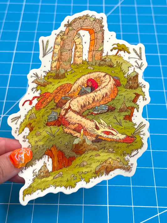 Book Dragon Sticker