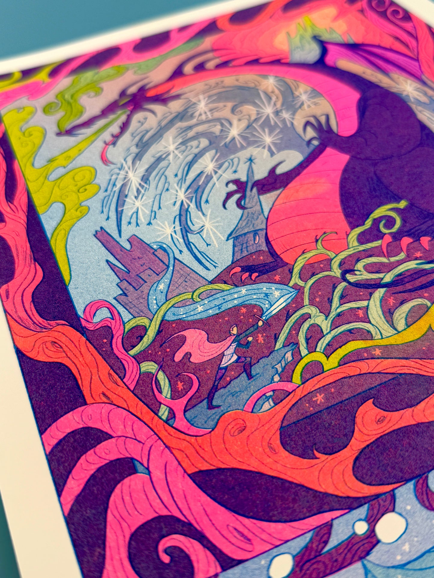 Fateful Prophecy ~ Sleeping Beauty Riso Print ~ Large Version