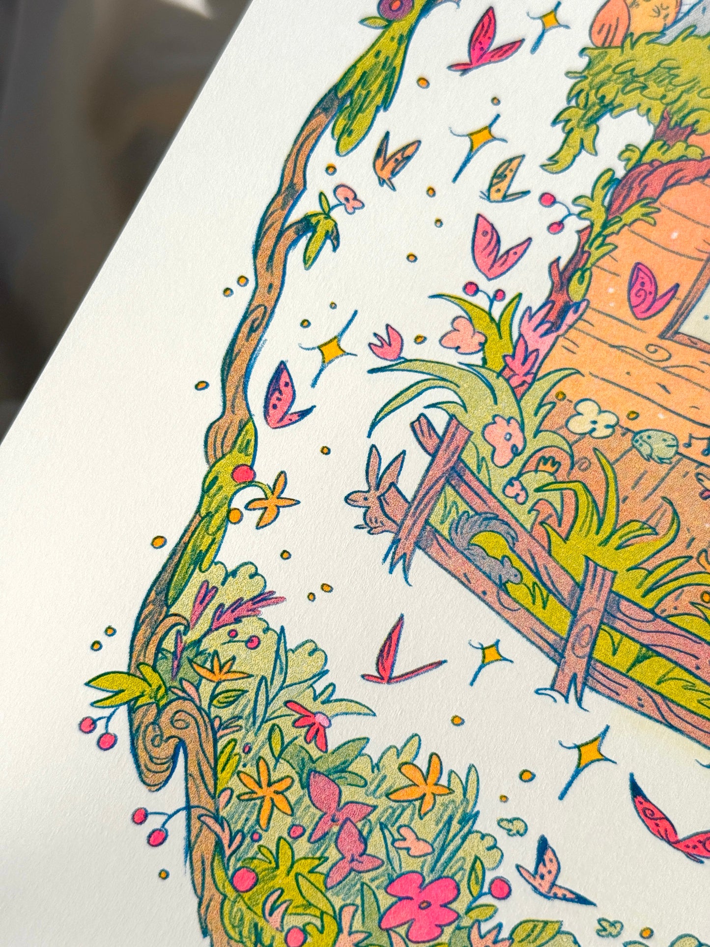 My Tennessee Mountain Home ~ Small Riso Print