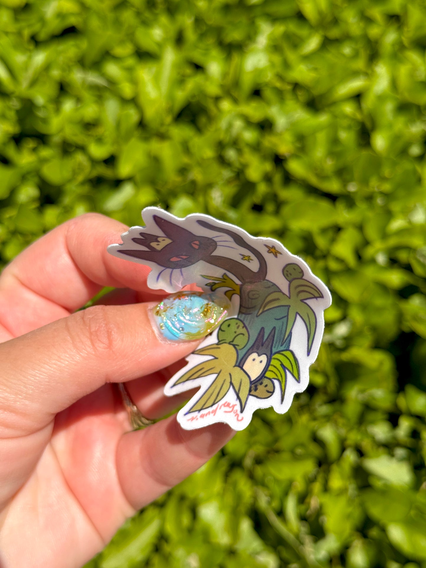 Set of 3 Demon Cats ~ Vinyl Stickers