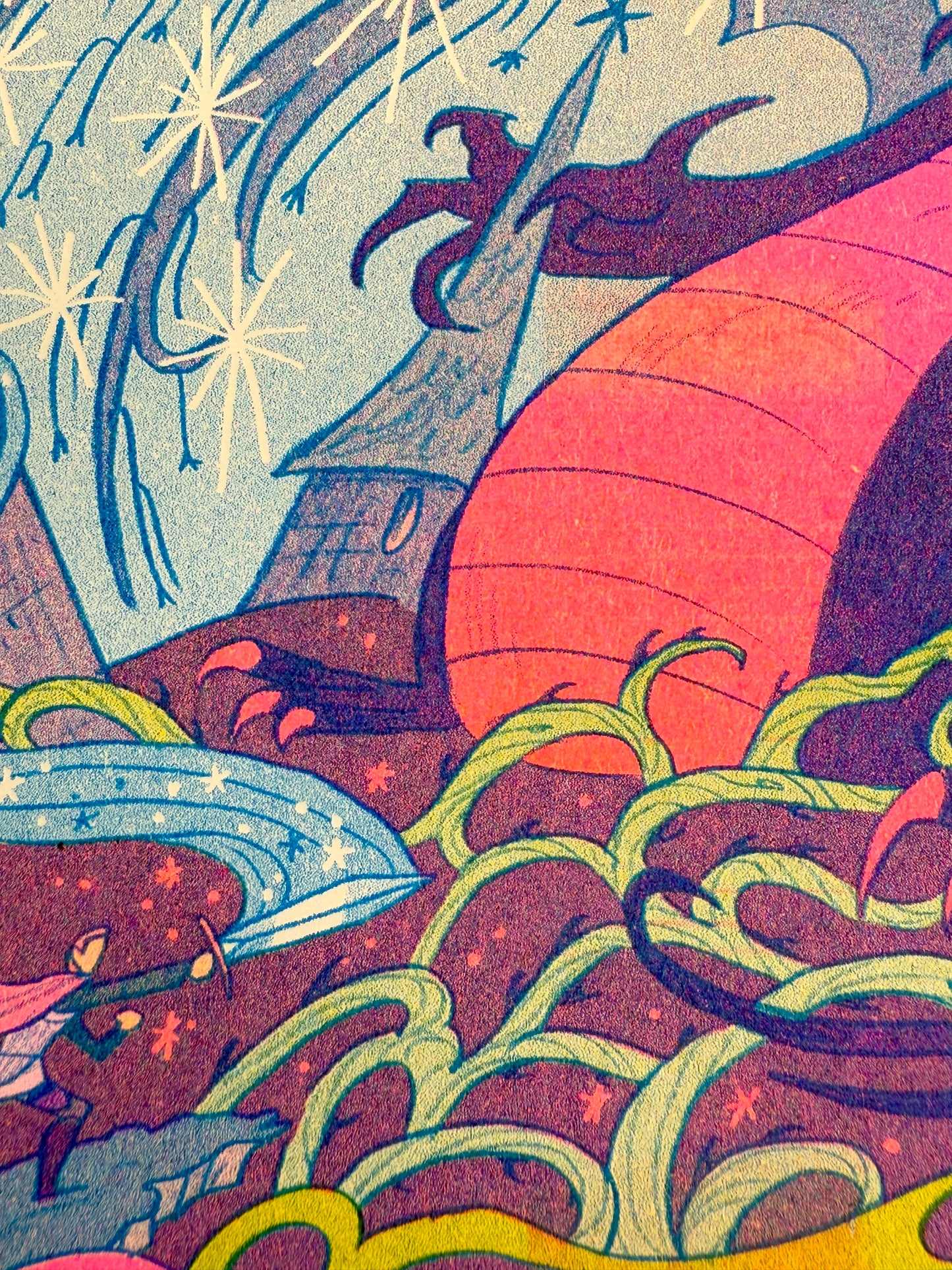Fateful Prophecy ~ Sleeping Beauty Riso Print ~ Large Version