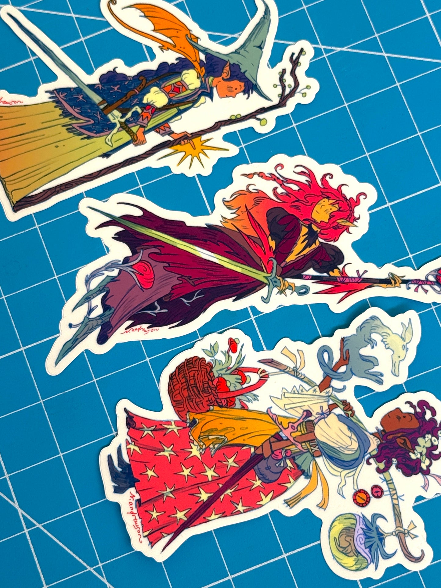 All Three Dragon Witch Stickers