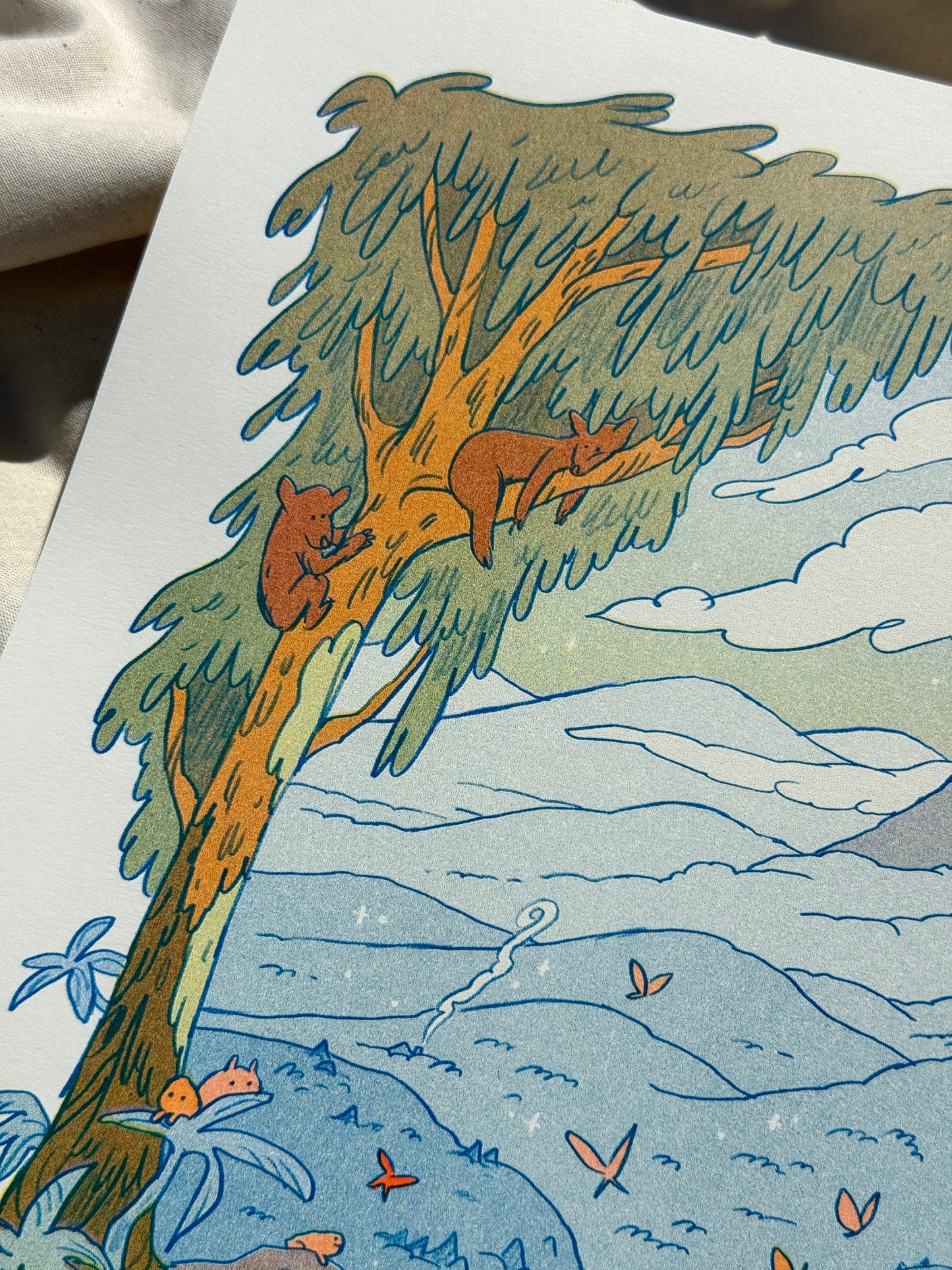 Mountain Dreams Large Riso Print