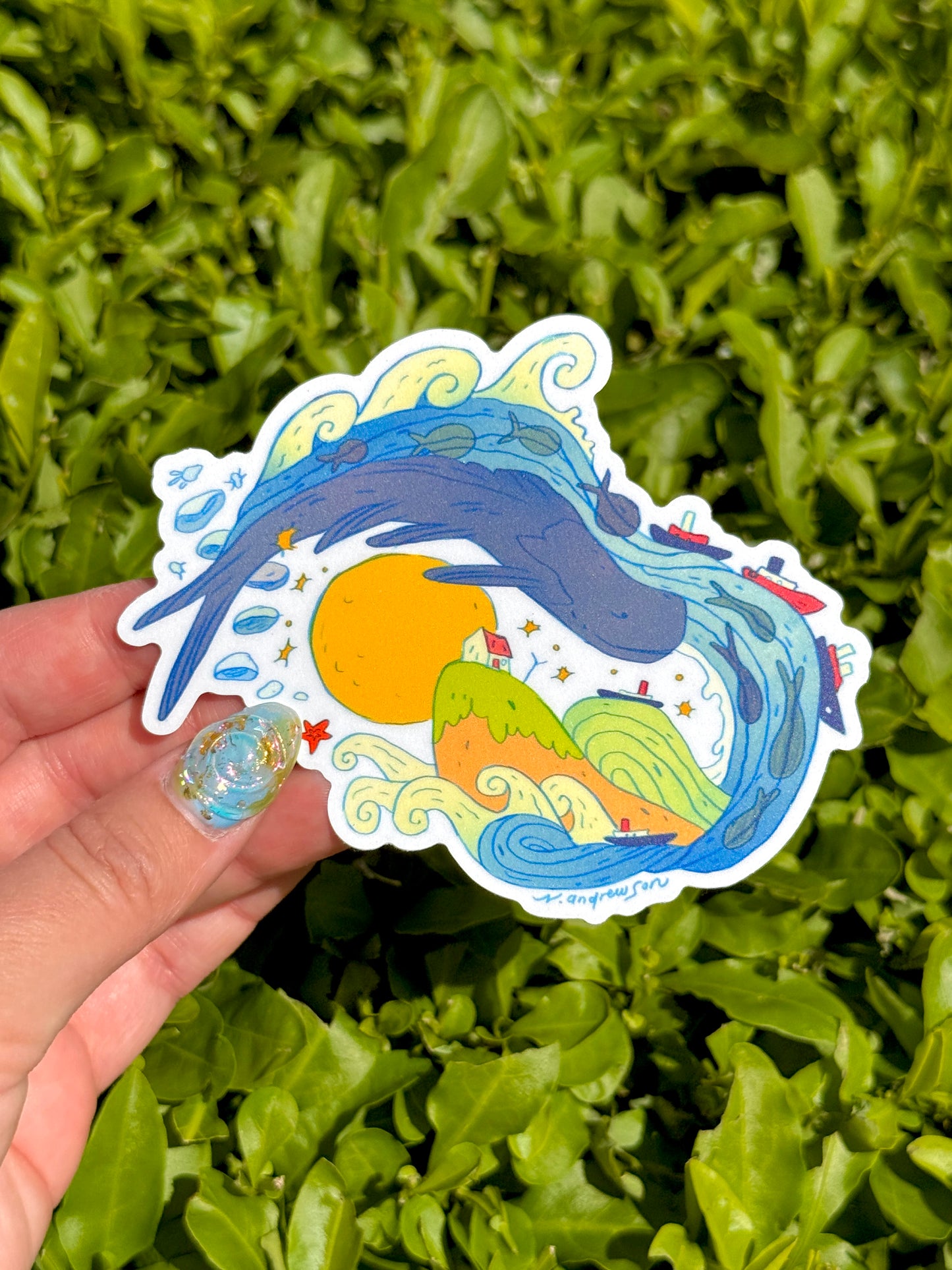Set of 3 Ponyo Vinyl Stickers
