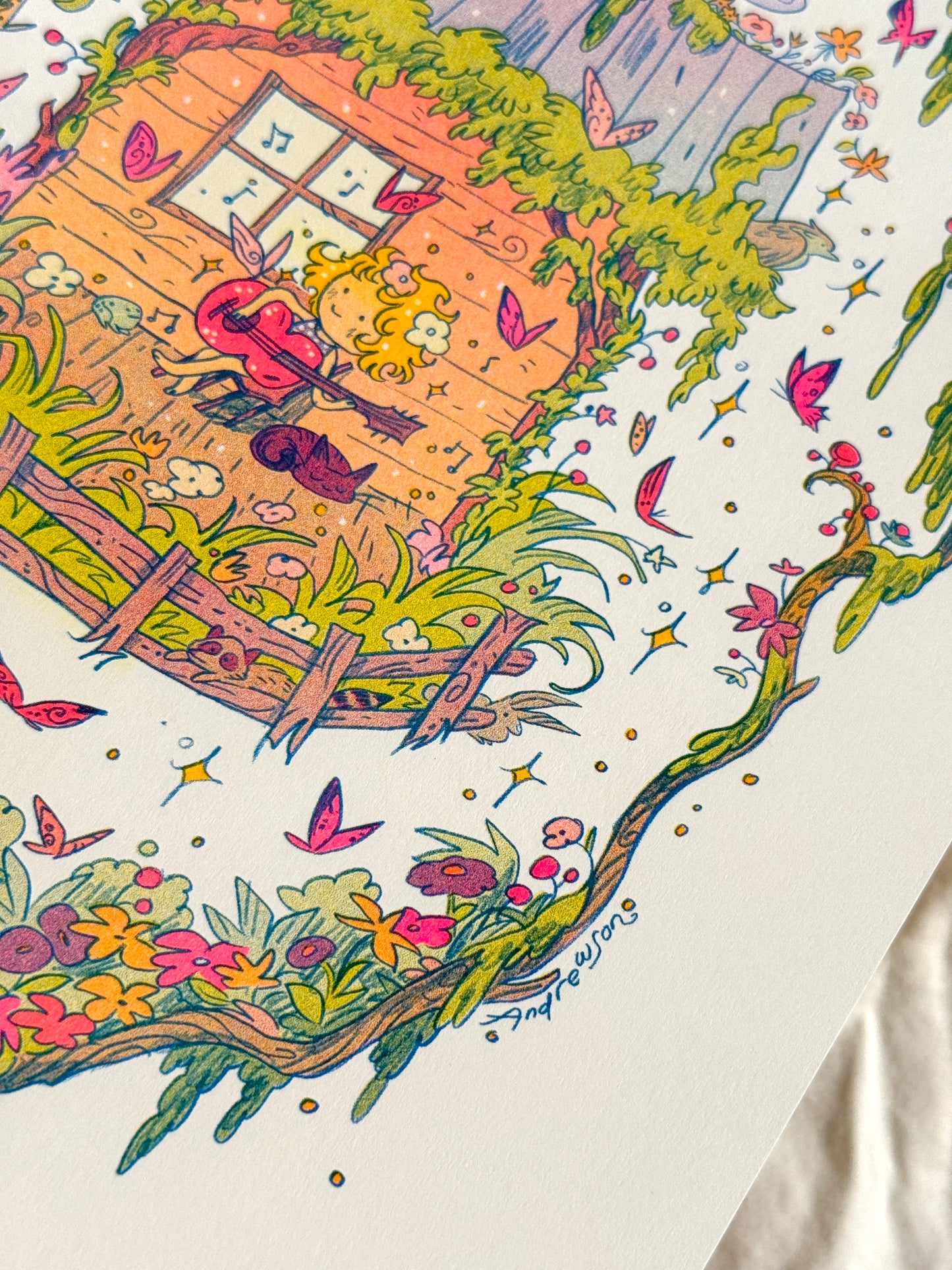My Tennessee Mountain Home ~ Small Riso Print