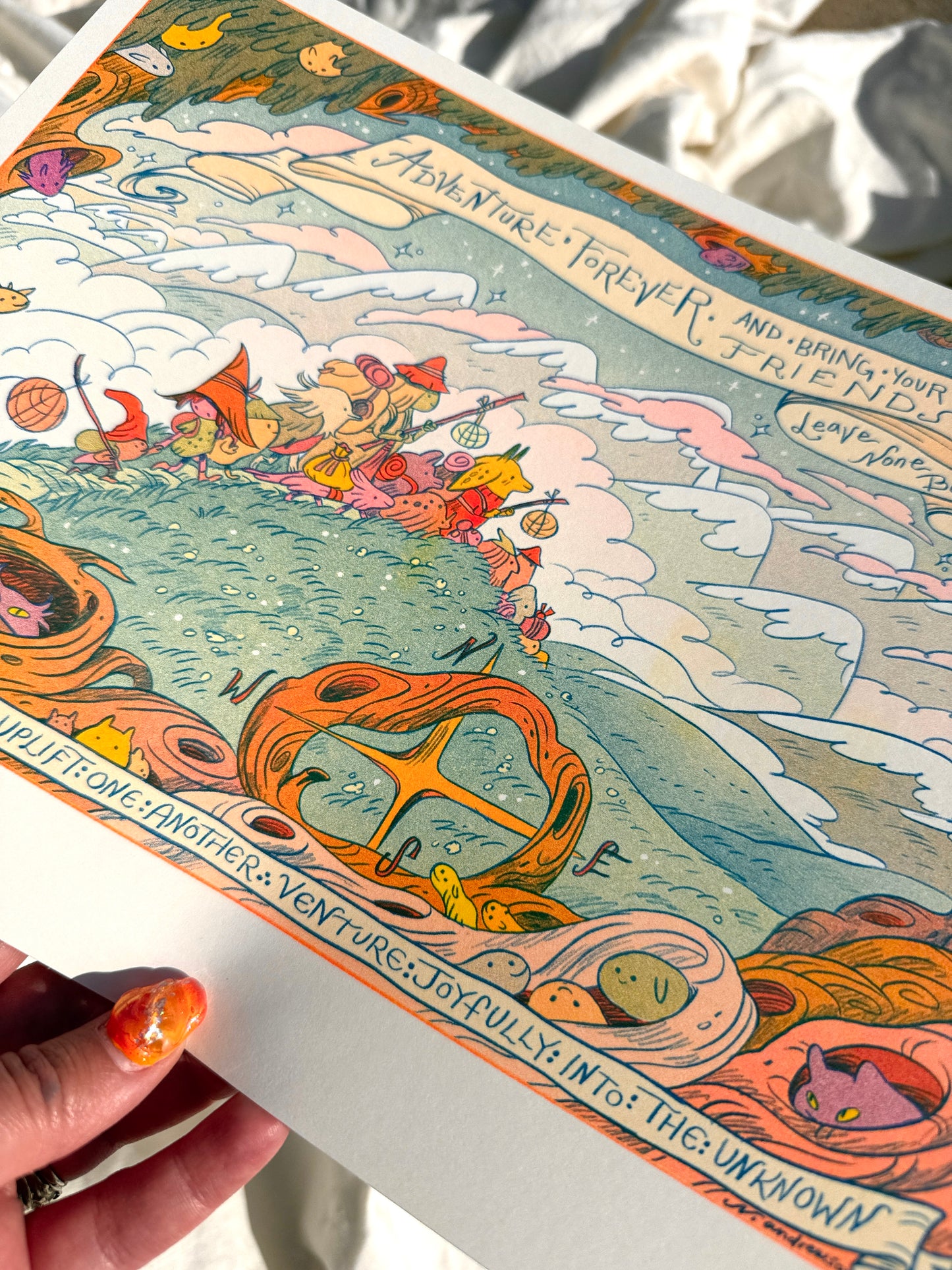 Go Together into the Unknown ~ Diploma Inspired Small Riso Print