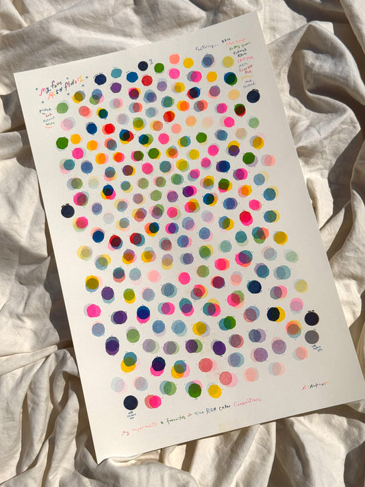 My Flavors Large Riso Color Palette Dots ~ in 9 Risograph colors