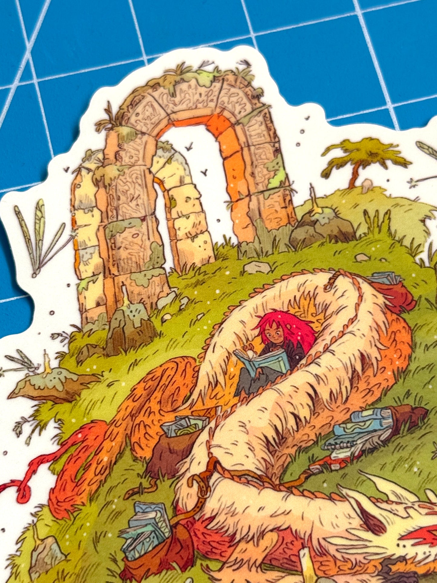 Book Dragon Sticker