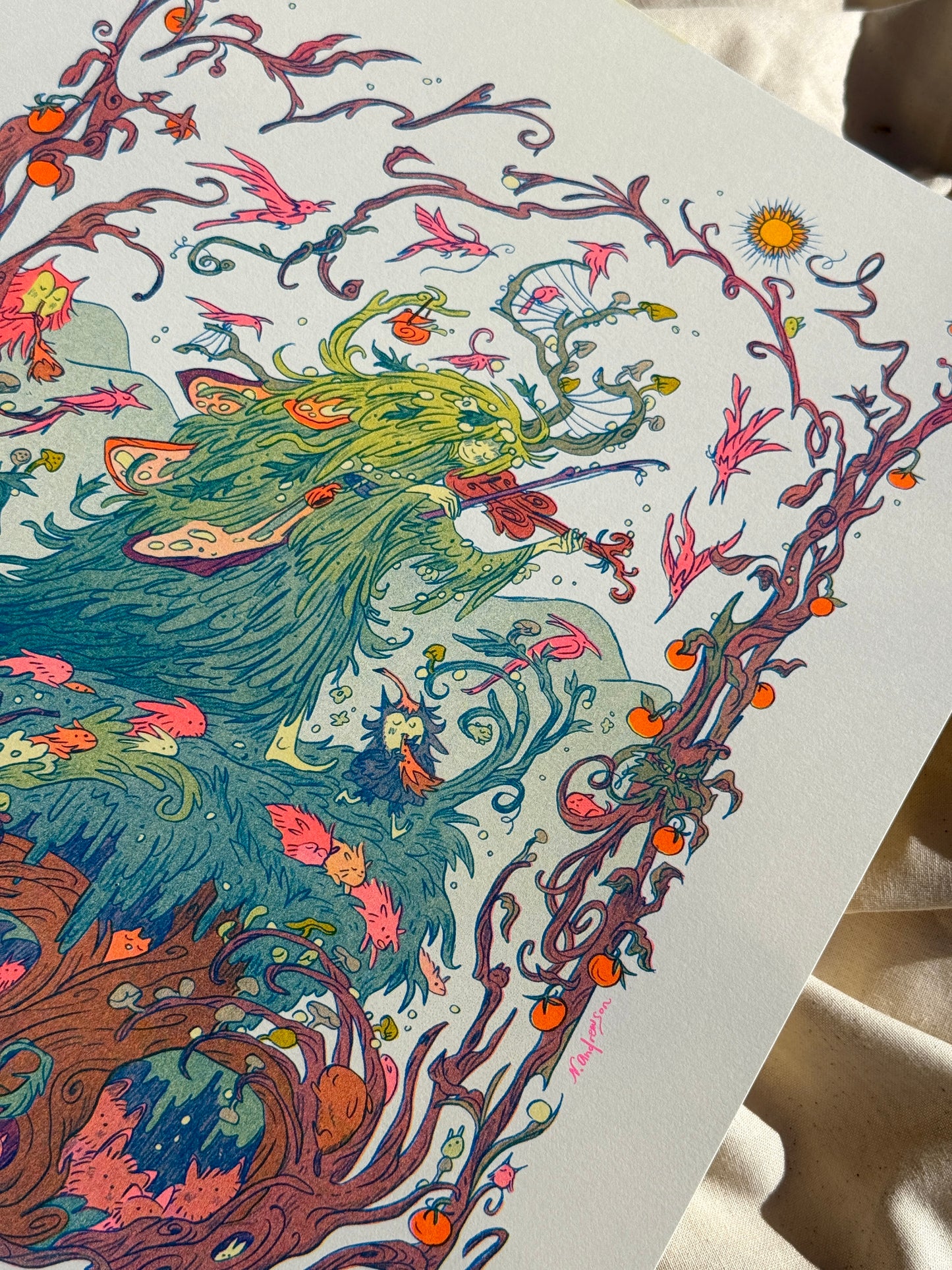 Grandfather Mountain Large Riso Print / Woodfolk Collection