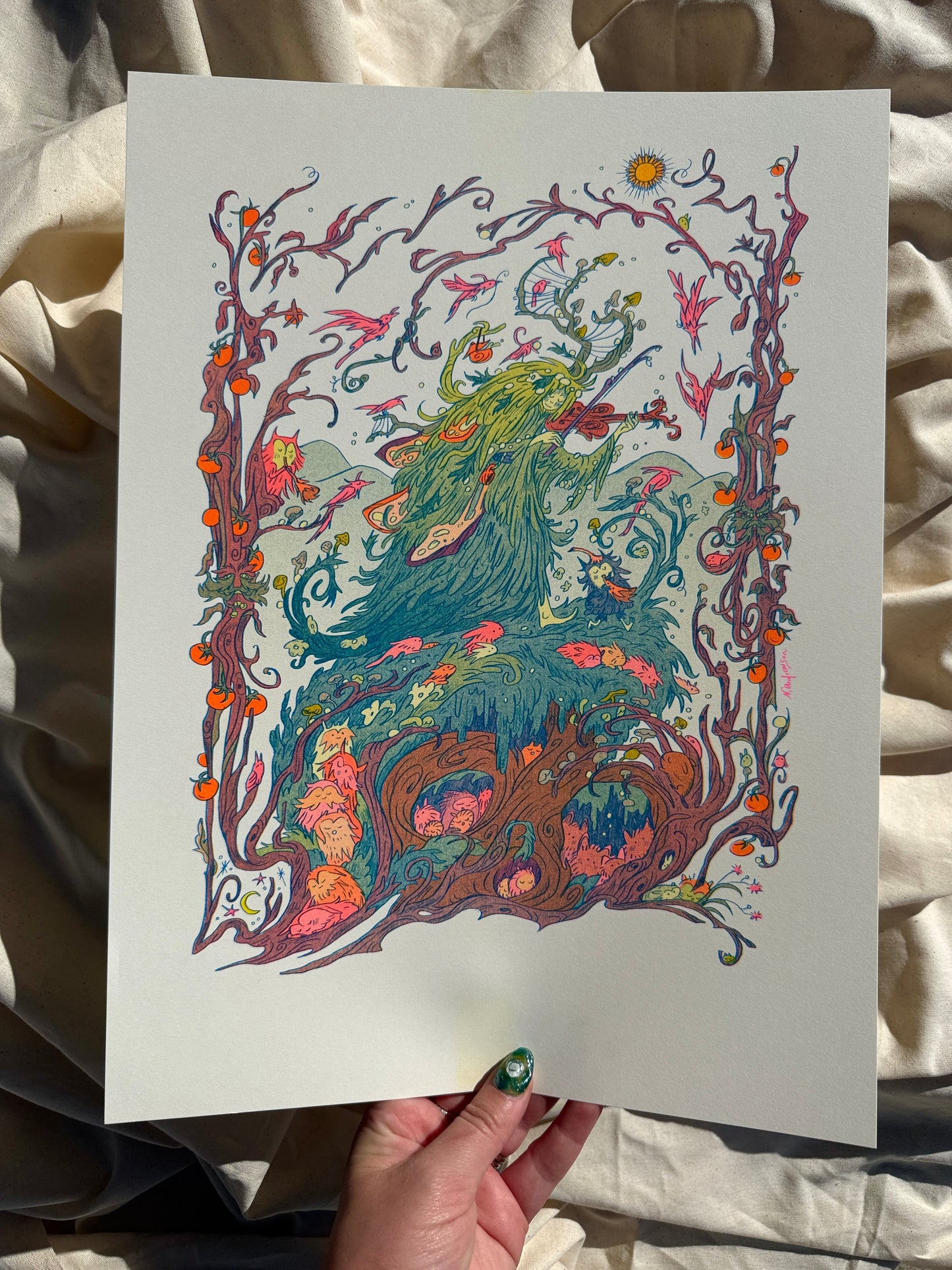 Grandfather Mountain Large Riso Print / Woodfolk Collection