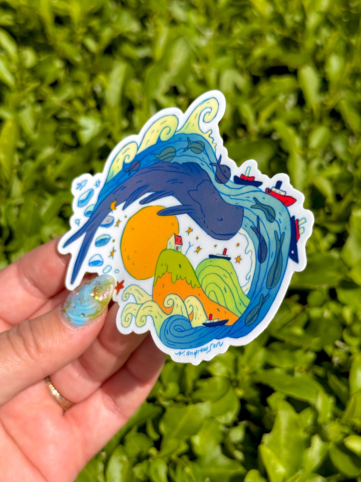 Set of 3 Ponyo Vinyl Stickers
