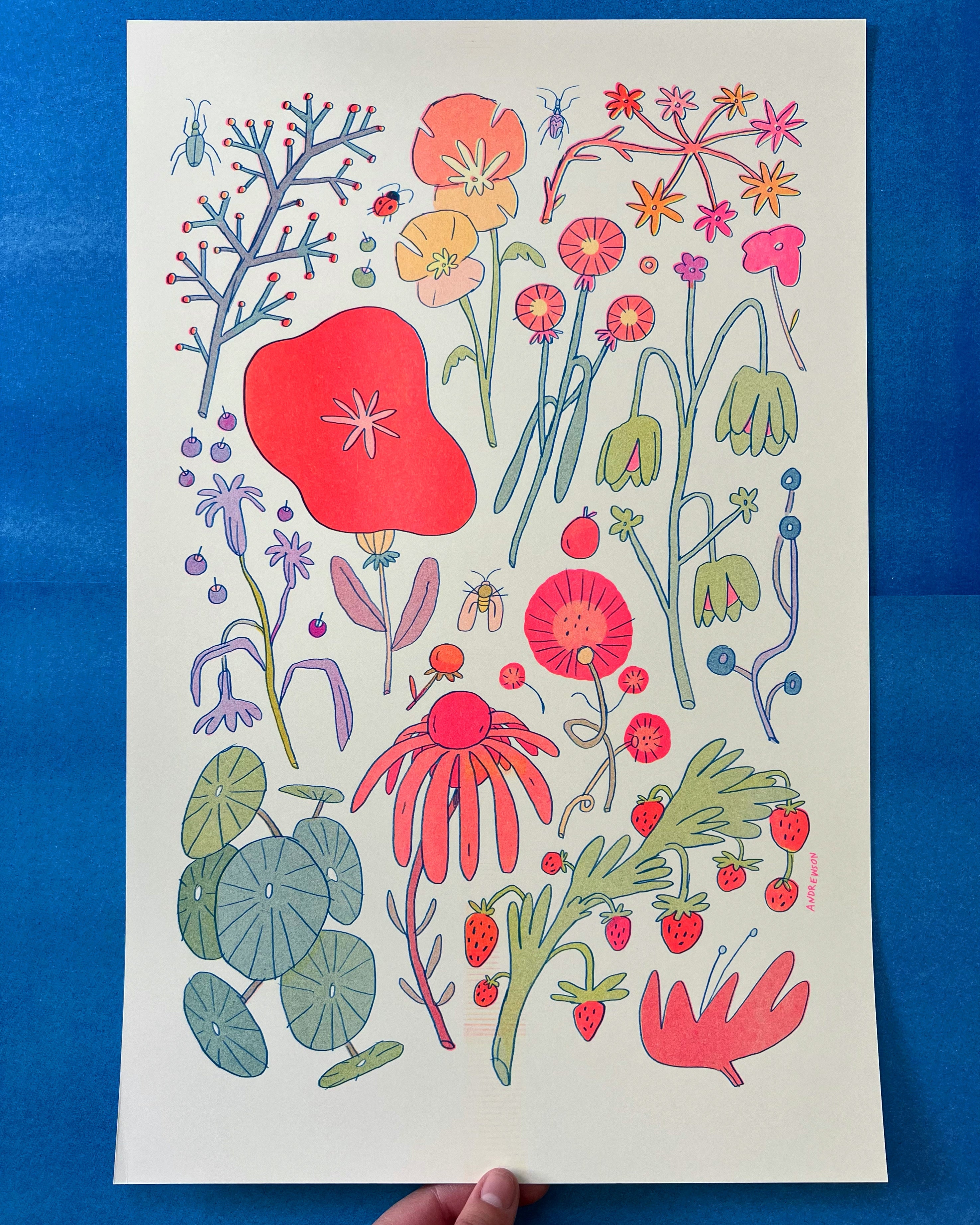 Flower Large Riso Print – natalie andrewson