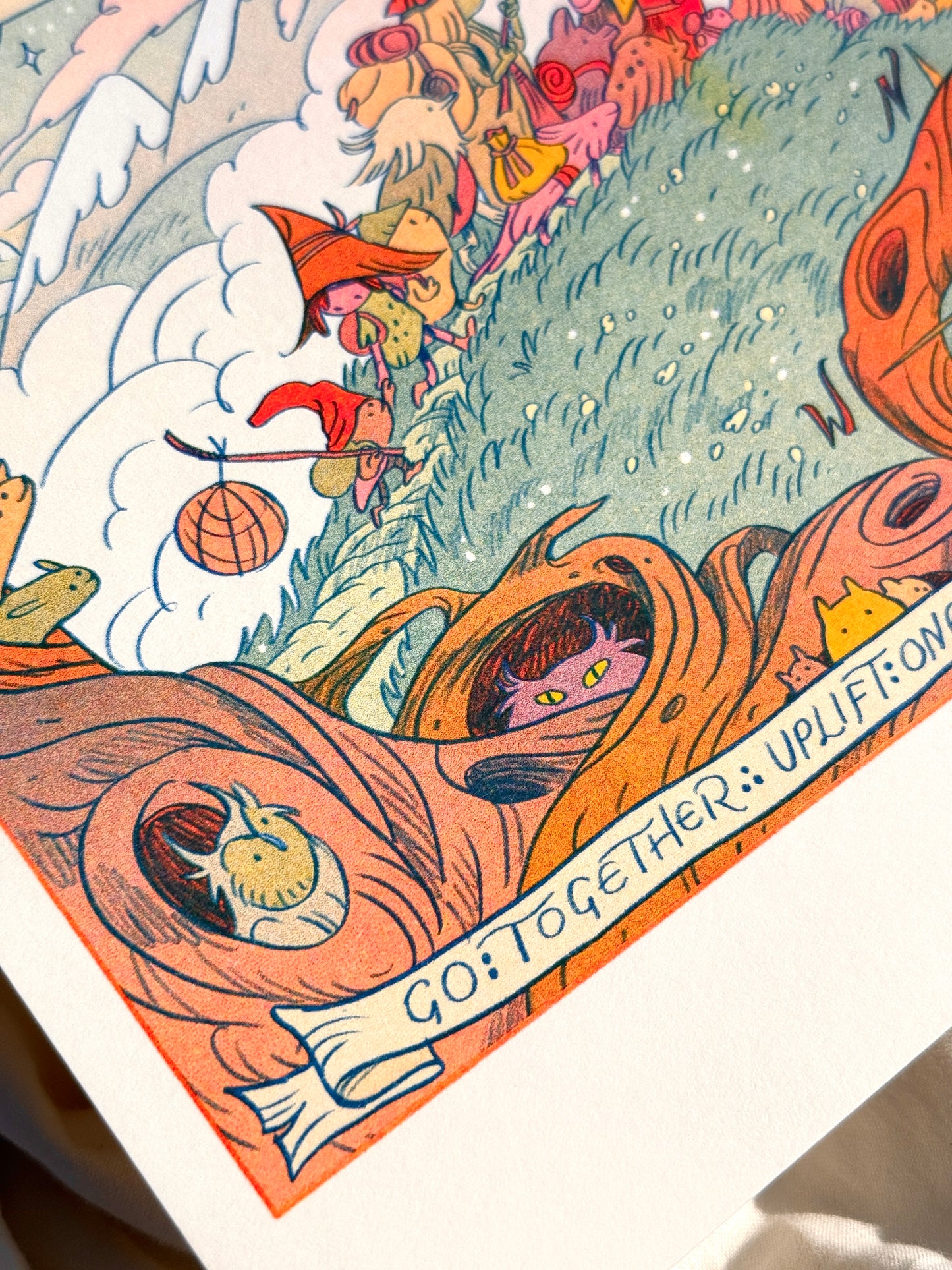 Go Together into the Unknown ~ Diploma Inspired Small Riso Print