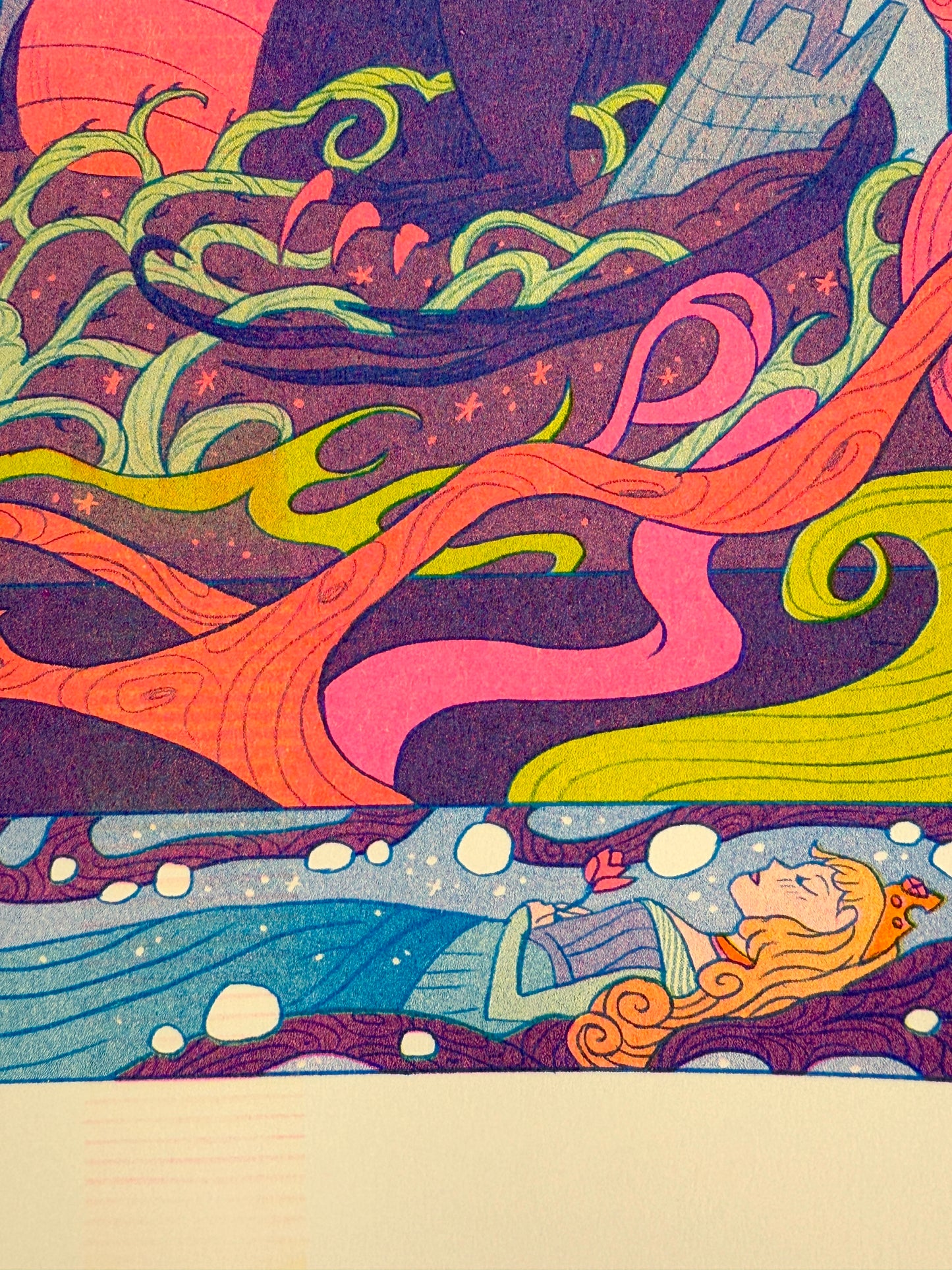 Fateful Prophecy ~ Sleeping Beauty Riso Print ~ Large Version