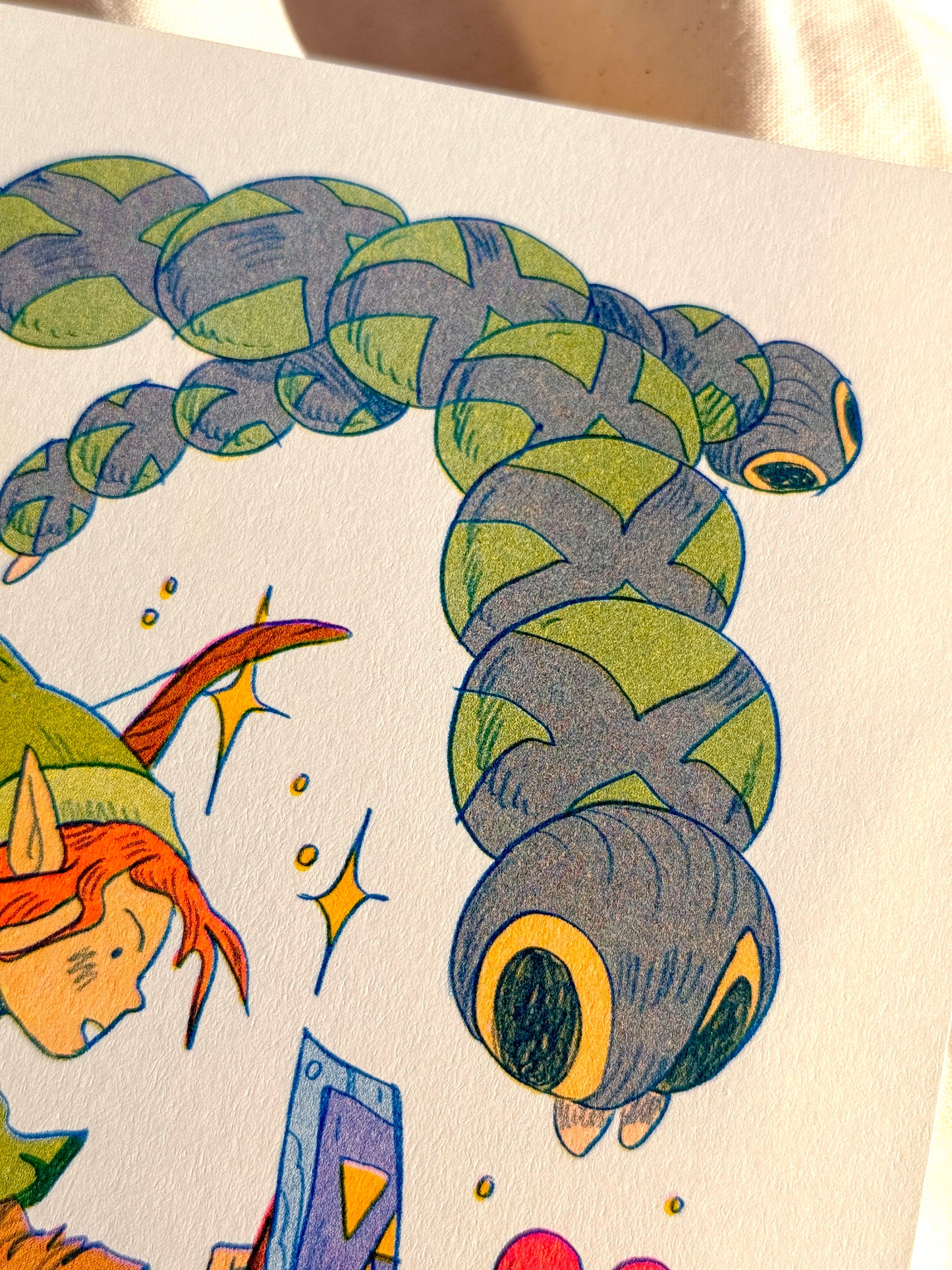 Legend of Zelda: A Link to the Past Riso Print