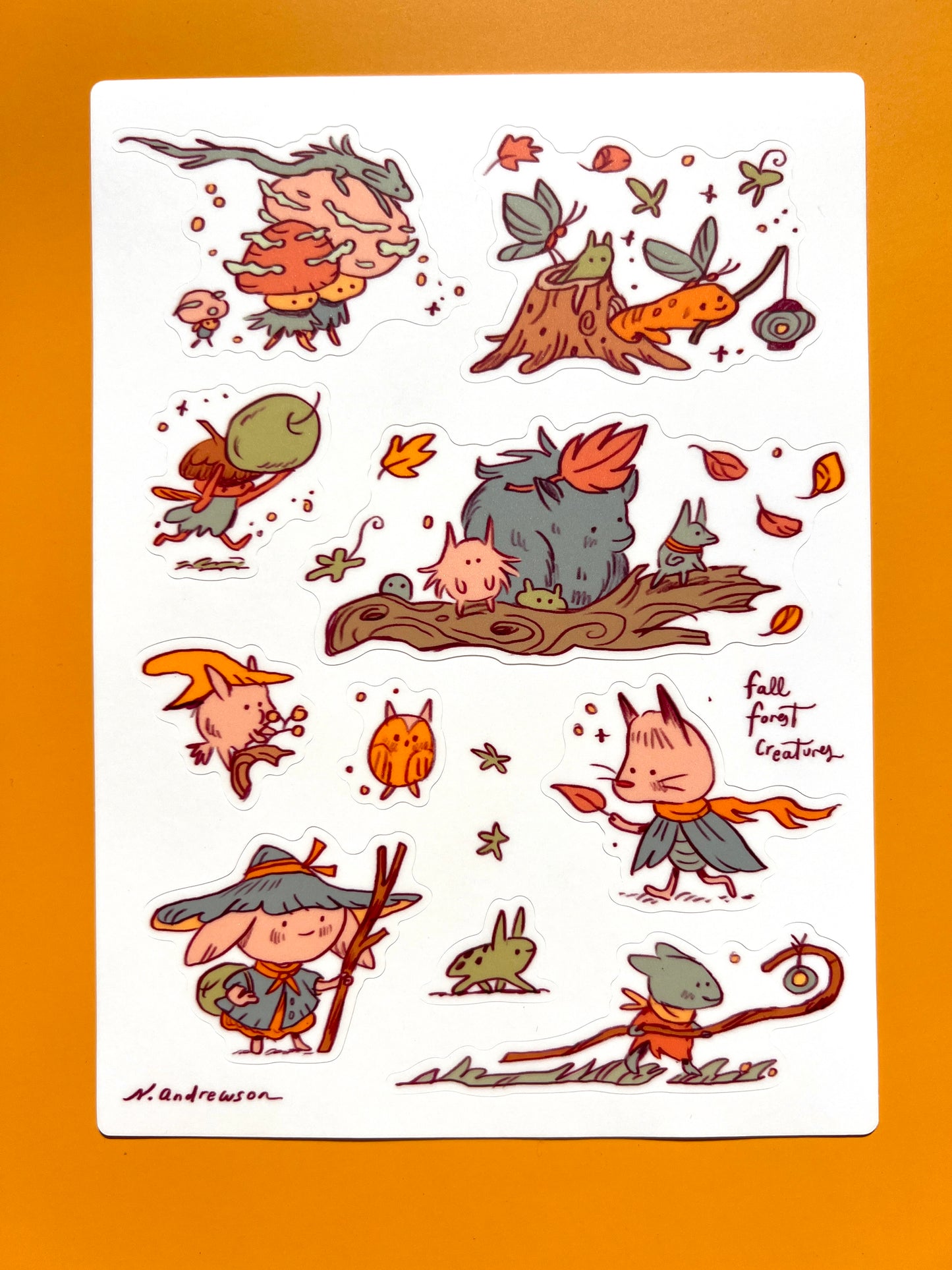 The Creatures of Autumn Sticker Sheet