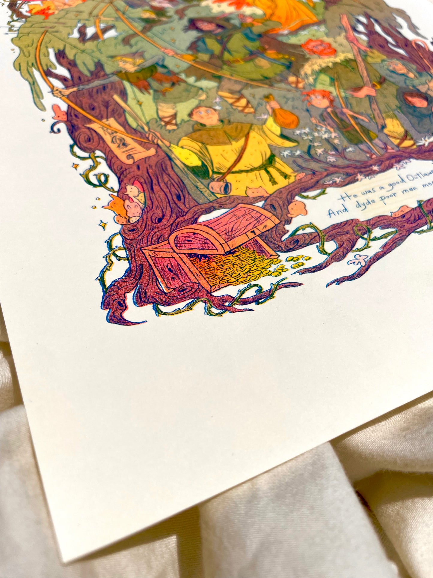 Robin Hood Small Riso Print