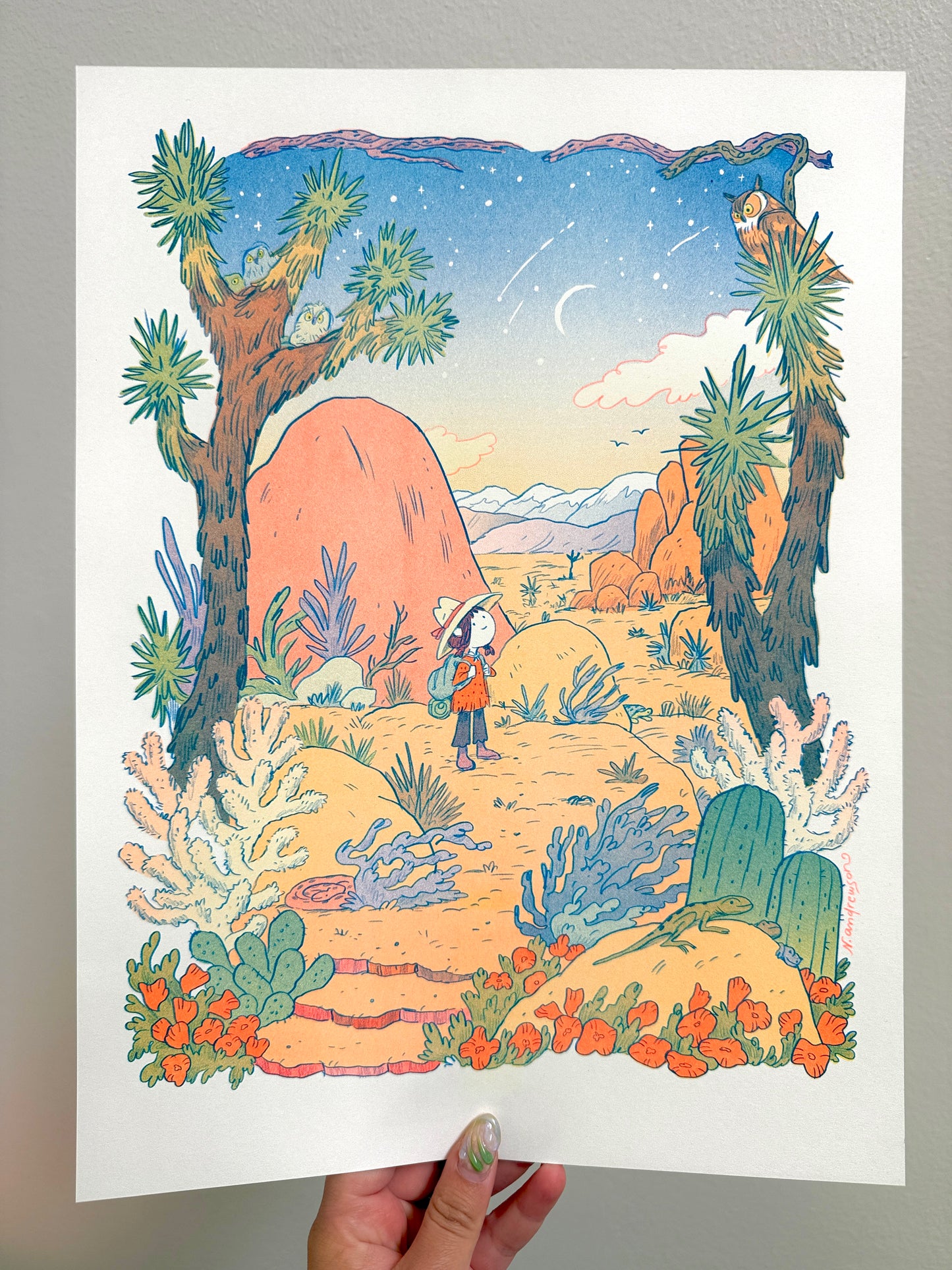 Desert Dreams Large Riso Print
