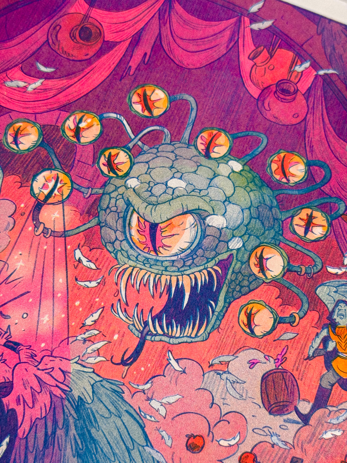 Large Beholder’s Charm Ray - Bribery Riso Print