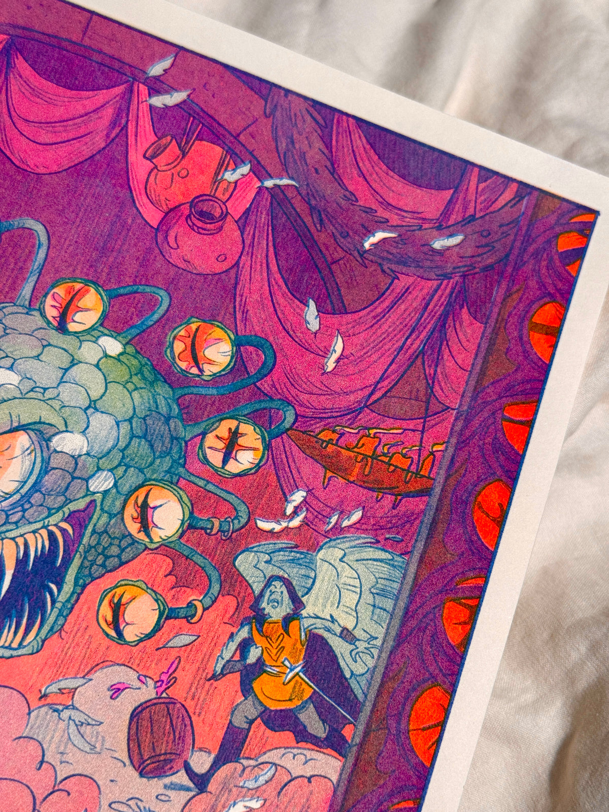 Large Beholder’s Charm Ray - Bribery Riso Print